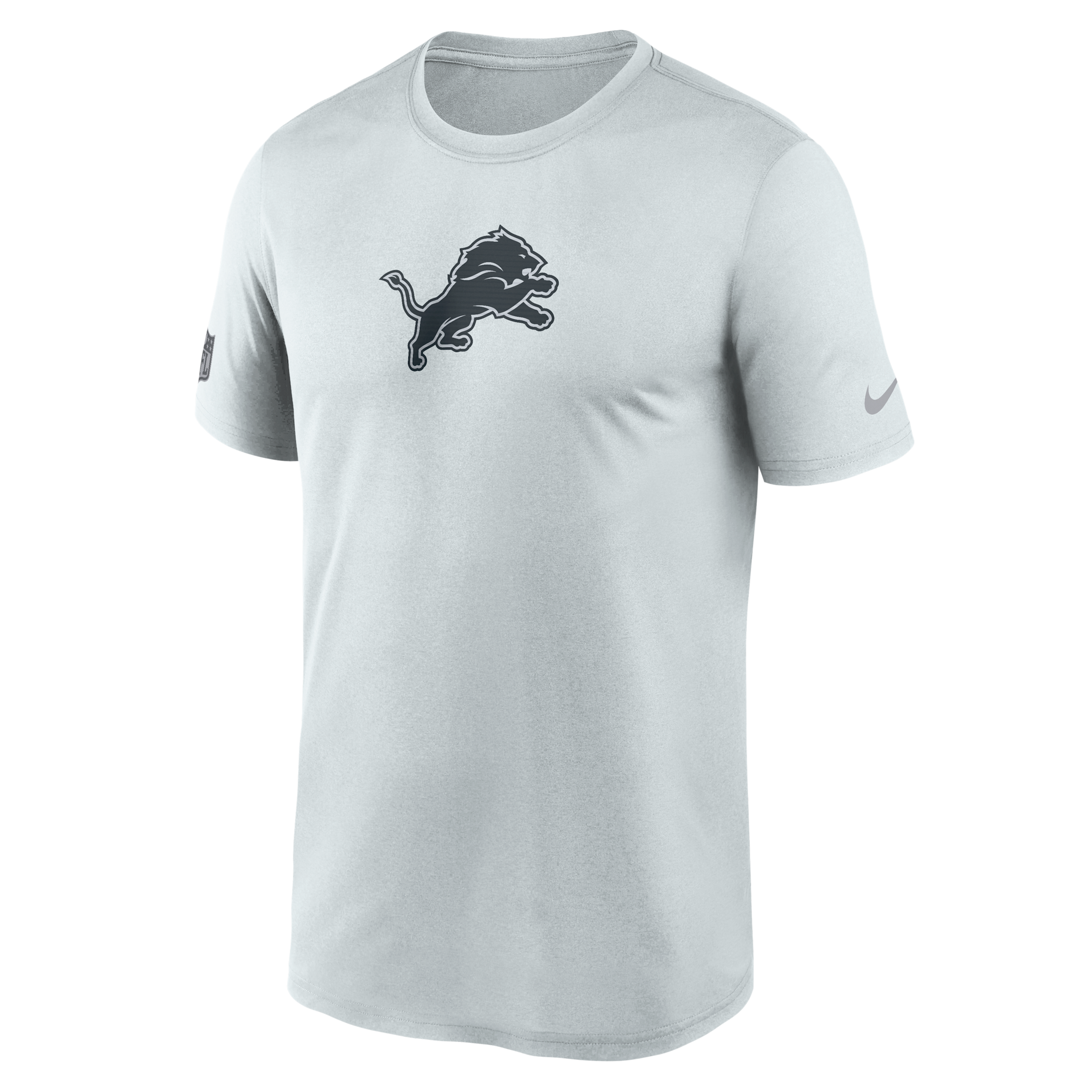 Nike Men's Silver Detroit Lions Sideline Lead The Charge Legend Dri-fit T-Shirt - Silver