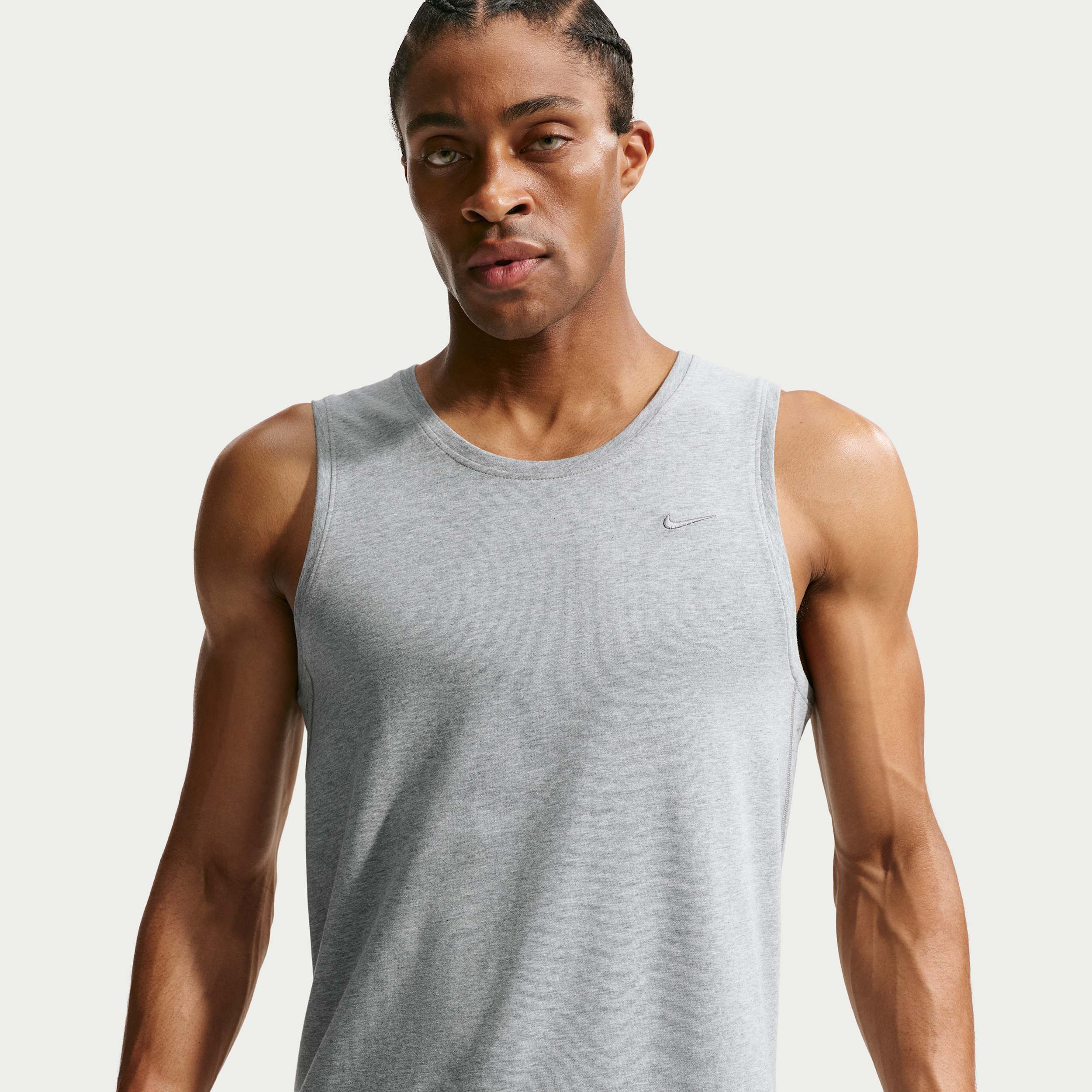Nike Men's Dri-FIT Primary Versatile Fitness Tank Top, XXL, Dk Grey Heather