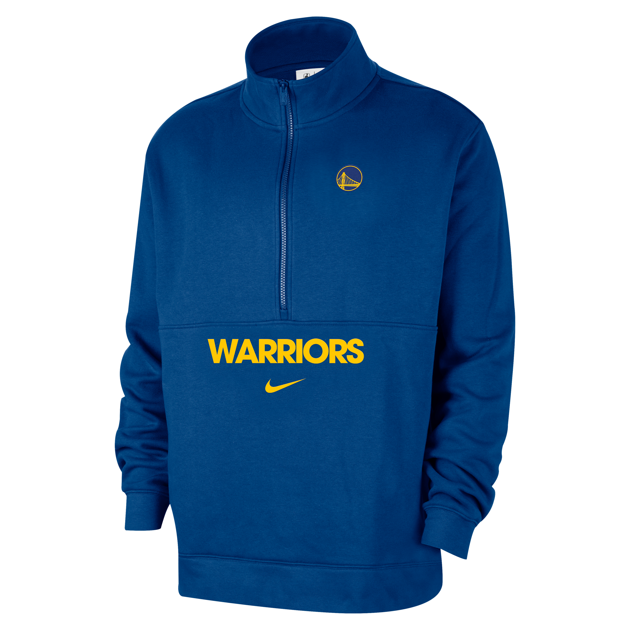 Golden State Warriors Club Courtside Nike Men's NBA 1/2-Zip Top in Blue | FZ7715-495