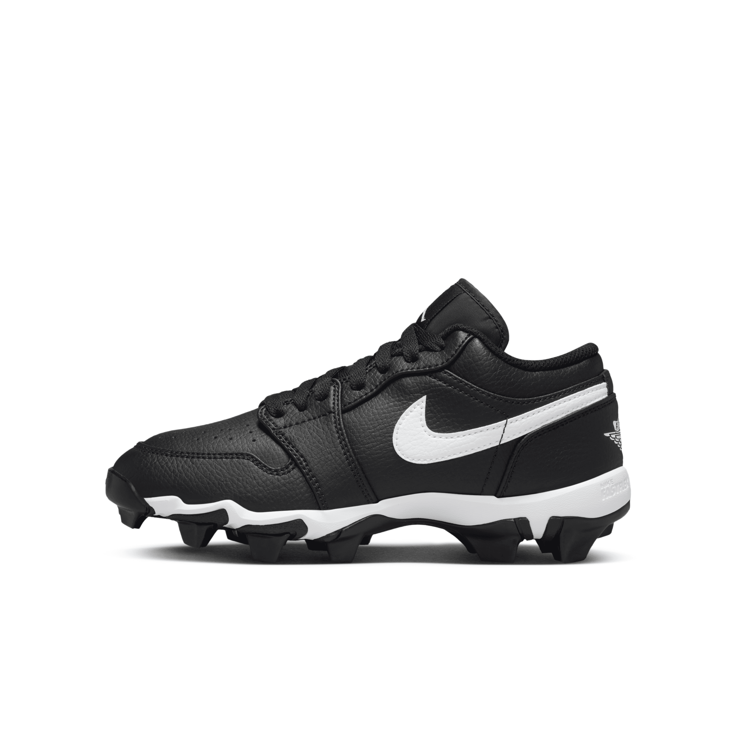 Jordan 1 Low Little/Big Kids' Cleats in Black | HF6885-001