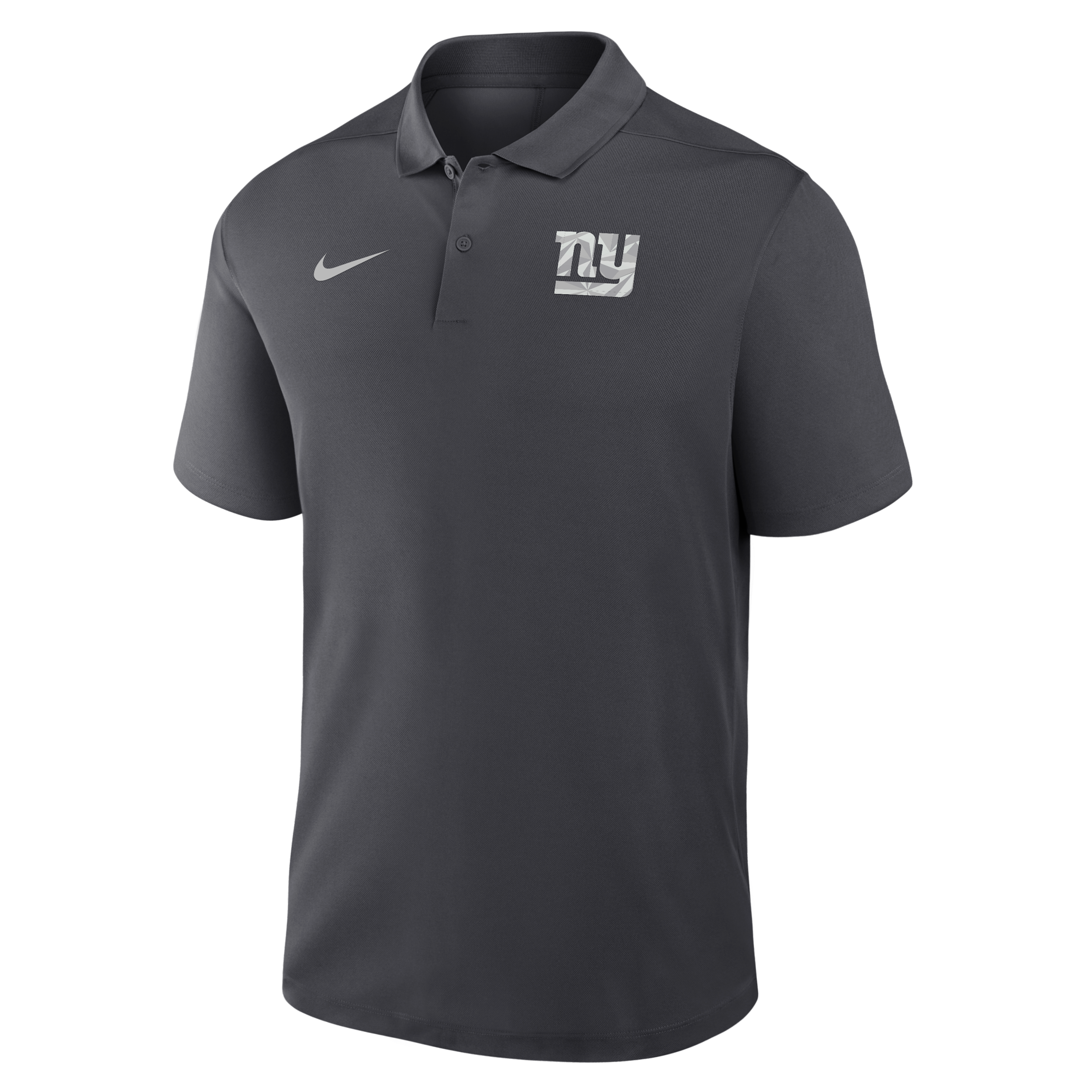 Nike Men's Anthracite Buffalo Bills Fractal Logo Victory Dri-fit Polo Shirt - New York Giants