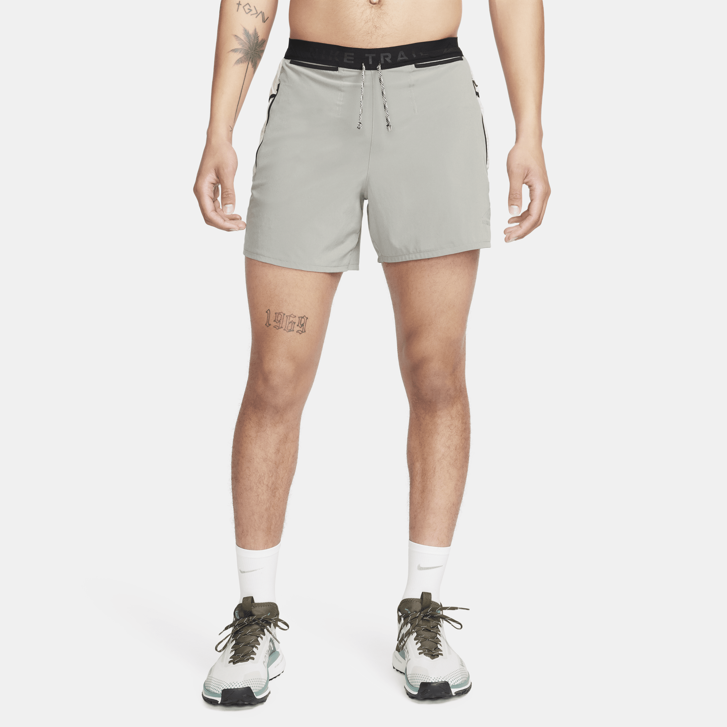 Shop Nike Men's Trail Second Sunrise Dri-fit 5" Brief-lined Running Shorts In Grey