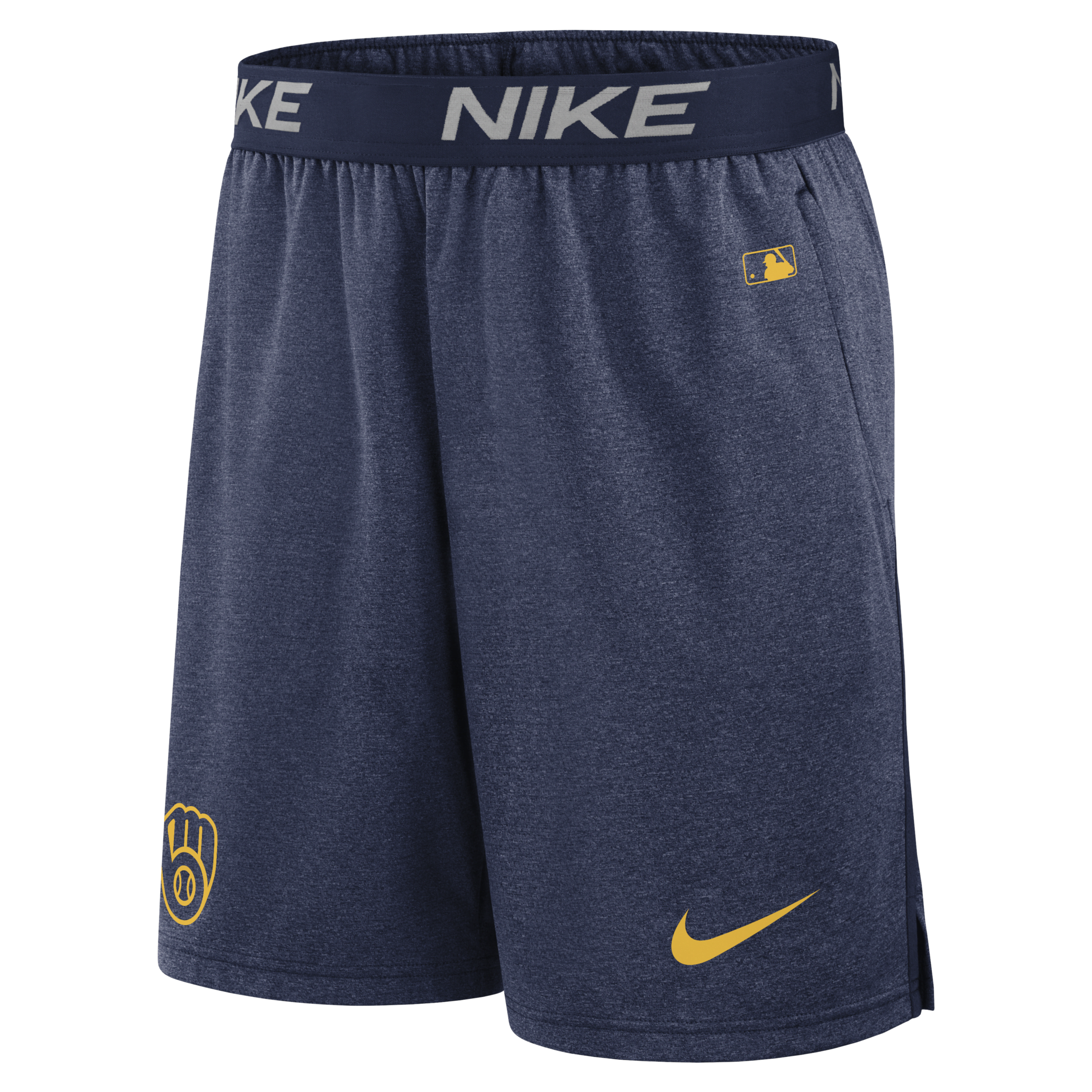 Nike Milwaukee Brewers Authentic Collection Practice  Men's Dri-fit Mlb Shorts In Blue