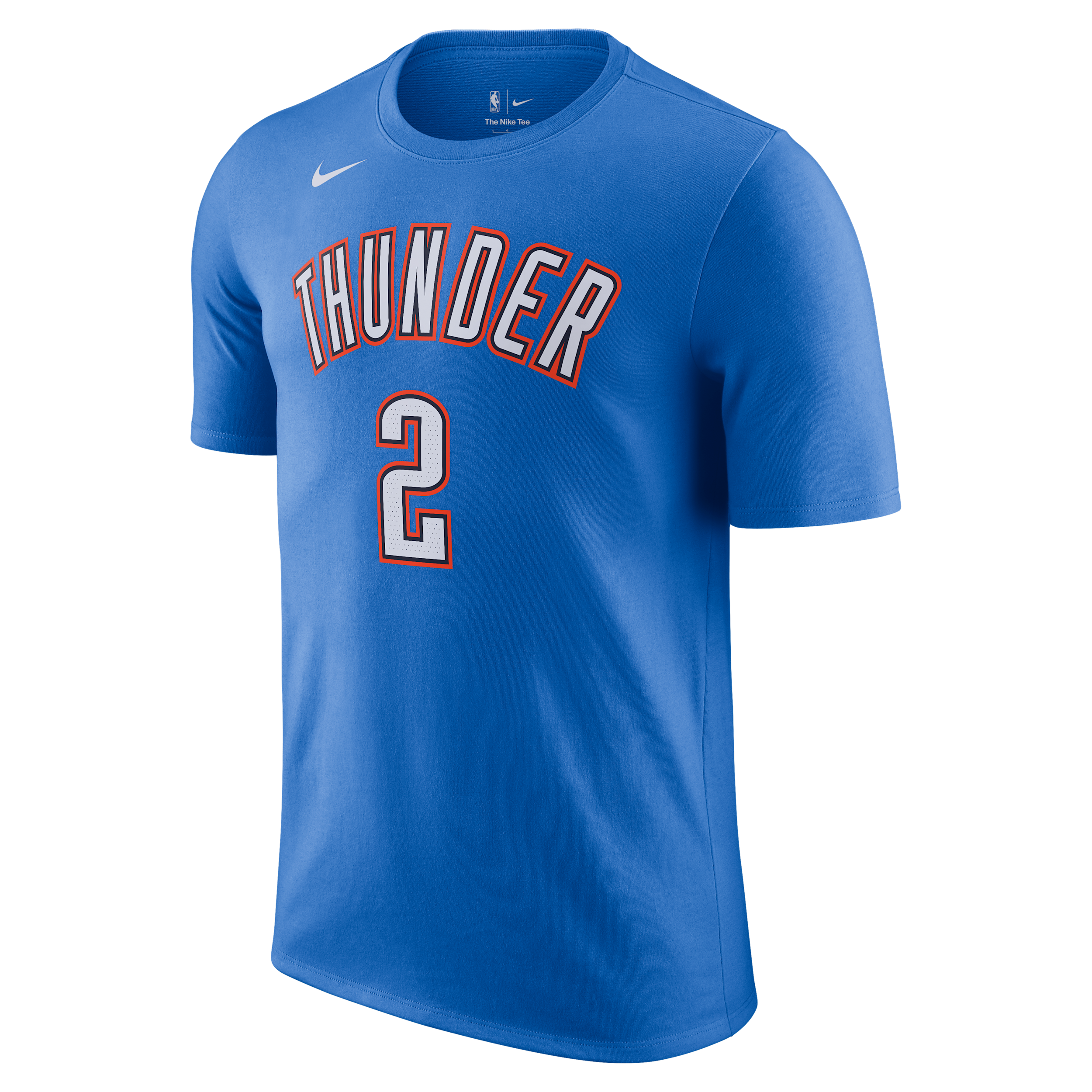 Men's Nike Shai Gilgeous-Alexander Blue Oklahoma City Thunder Icon 2022/23 Name and Number Performance T-shirt - Blue
