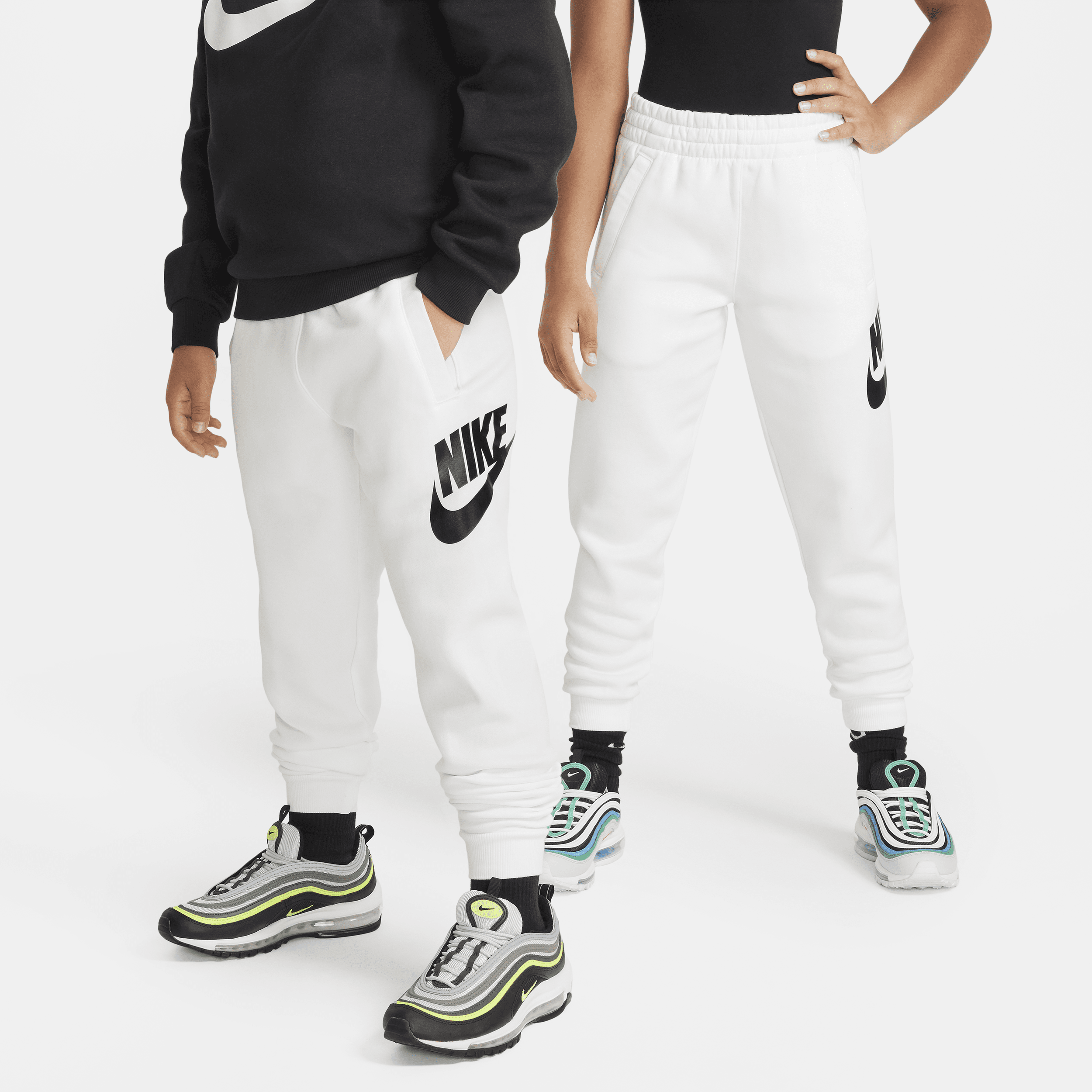Nike Club Fleece Big Kids' Jogger Pants In White