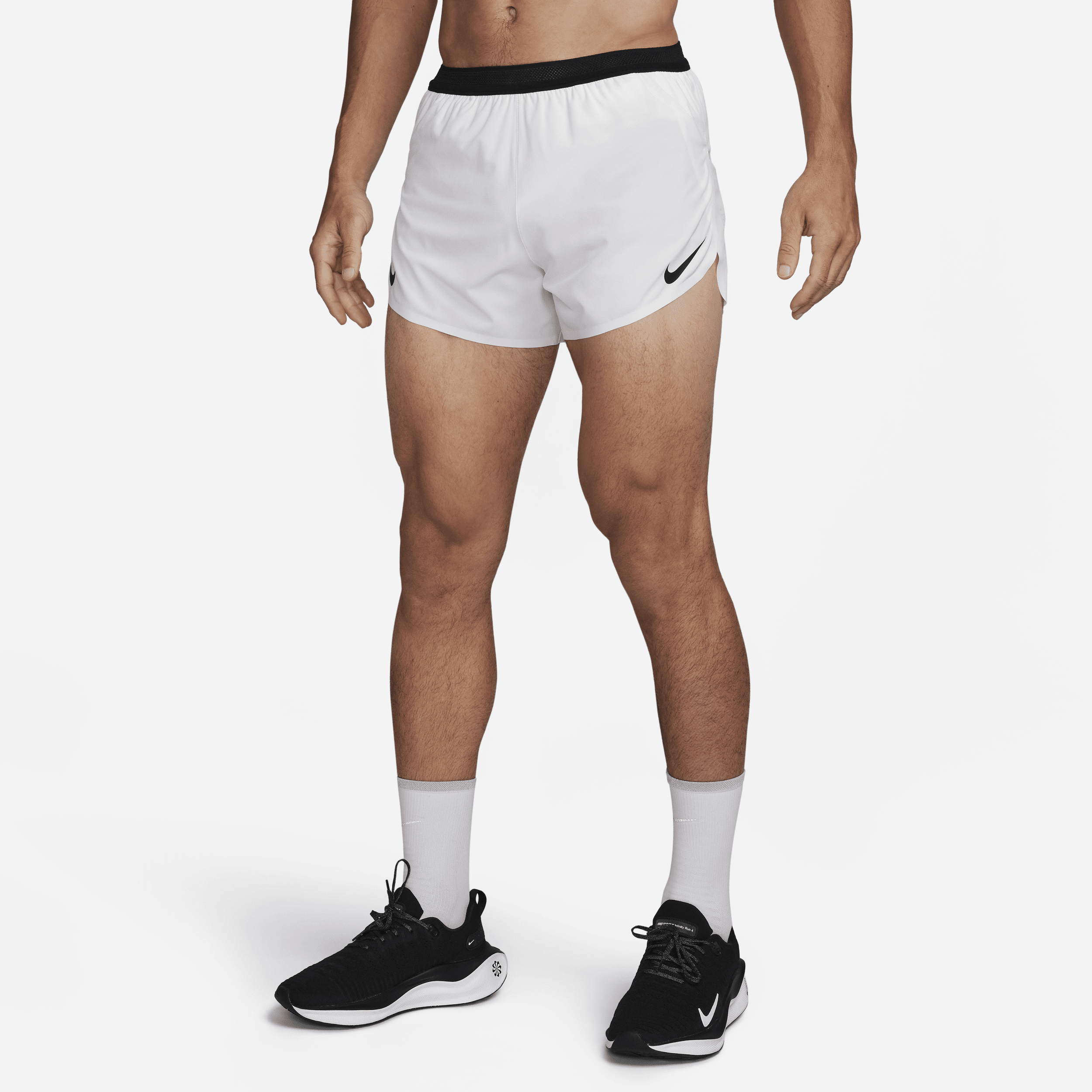 Nike Men's Aeroswift Dri-fit Adv 4" Brief-lined Running Shorts In White