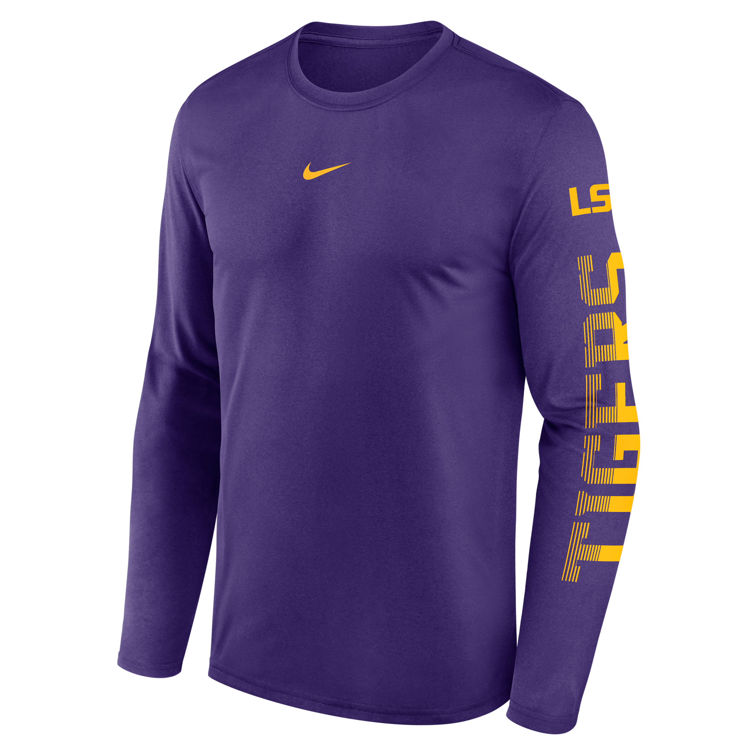 LSU Primetime Stack Legend Nike Men's Dri-FIT College Long-Sleeve T-Shirt in Purple | NKGT51LLSN-EKV