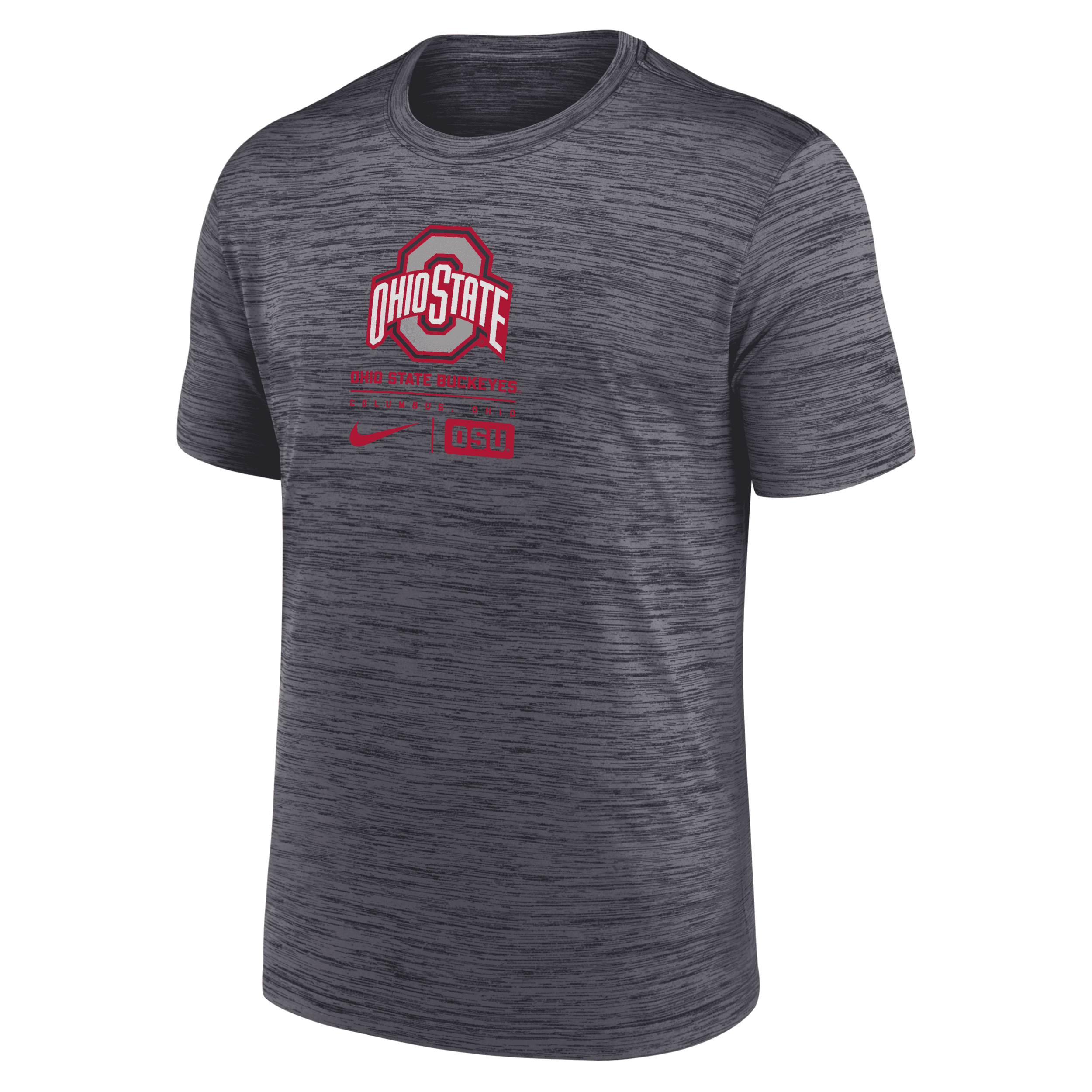 Nike Ohio State Buckeyes Campus Center Block Velocity Men's Dri-fit College T-shirt In Black