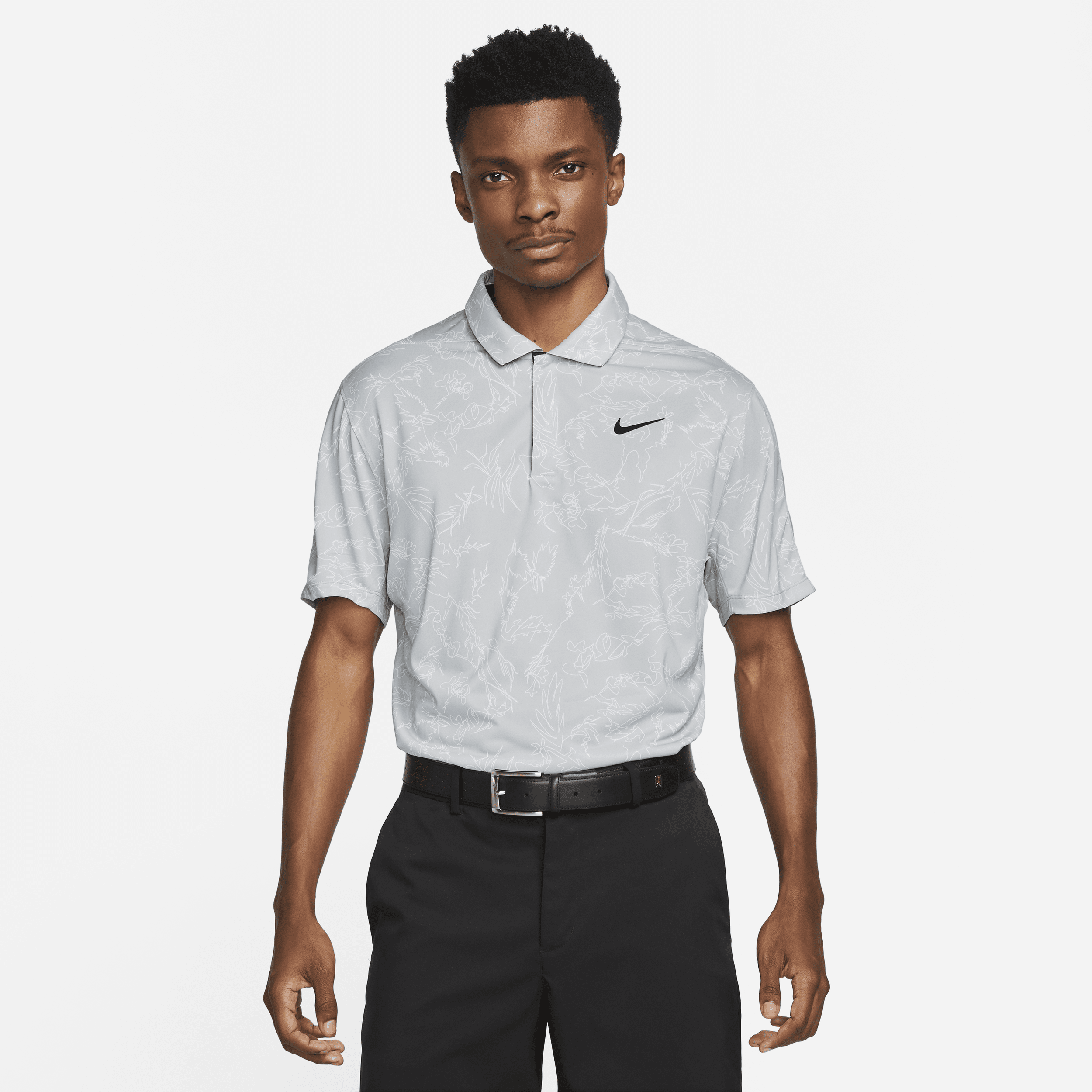 Shop Nike Tiger Woods  Men's Dri-fit Adv Golf Polo In Grey