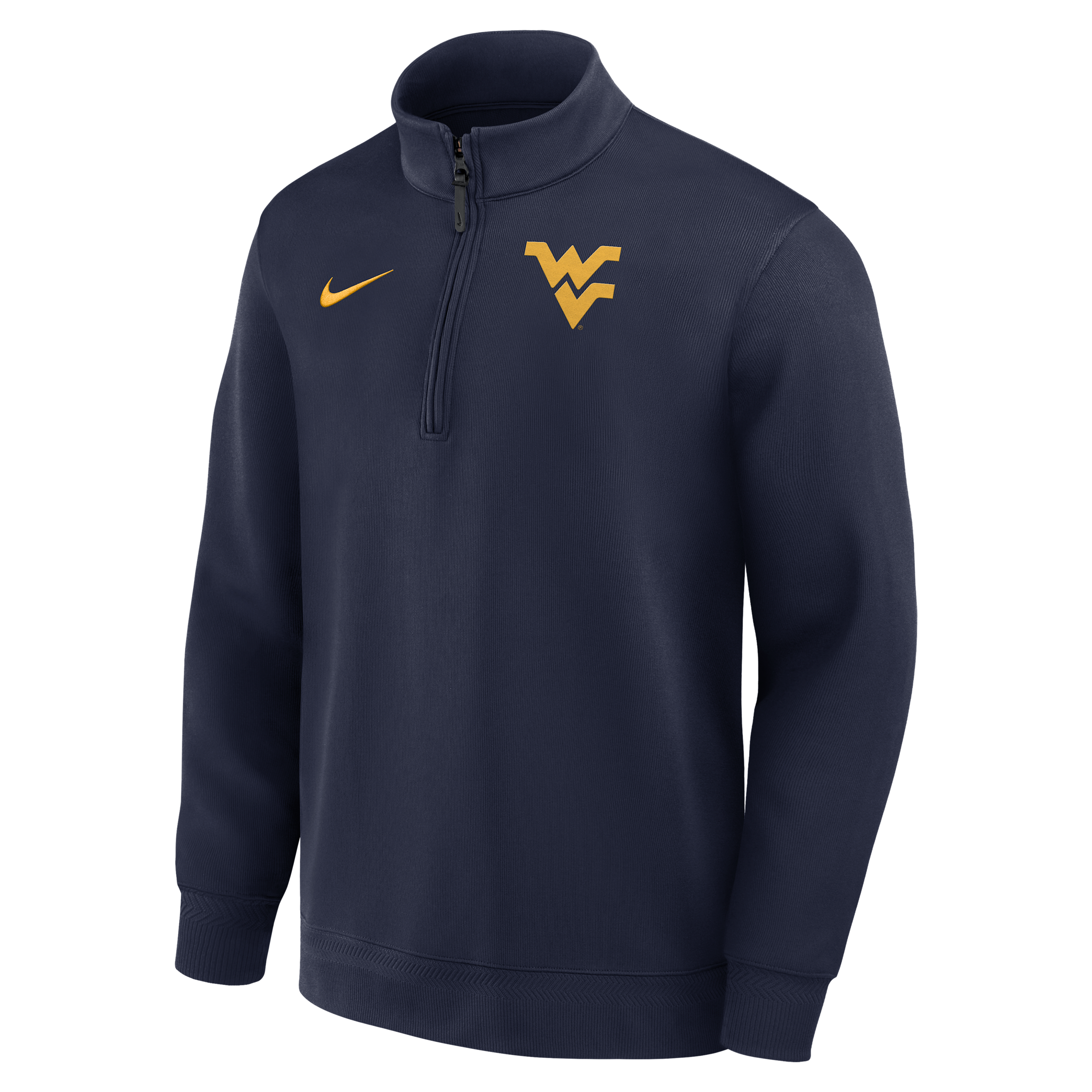Nike West Virginia Coaches  Men's Dri-fit College Long-sleeve 1/2-zip Top In Blue