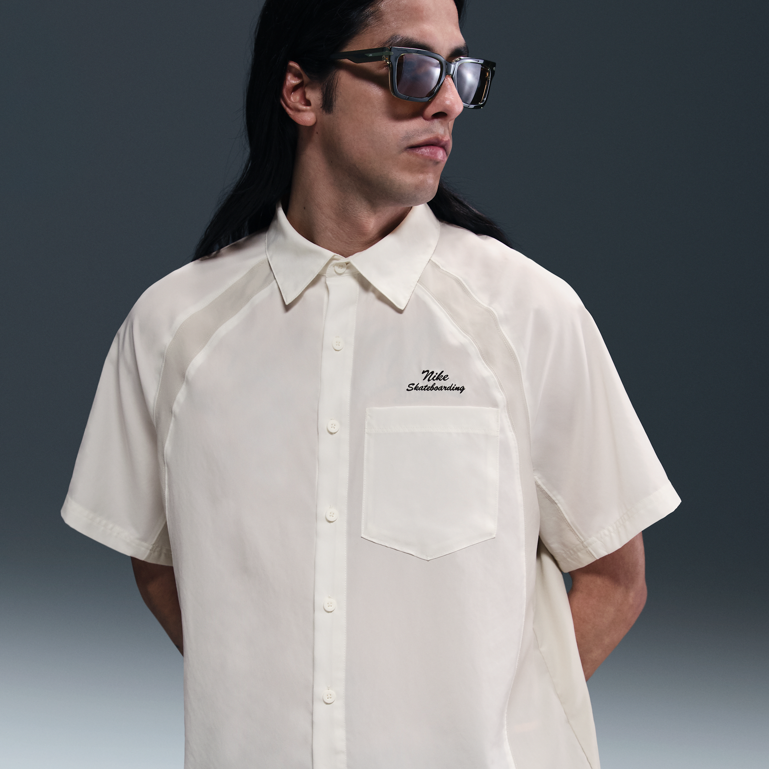 Nike Men's Sb Dri-fit Woven Short-sleeve Bowler Shirt