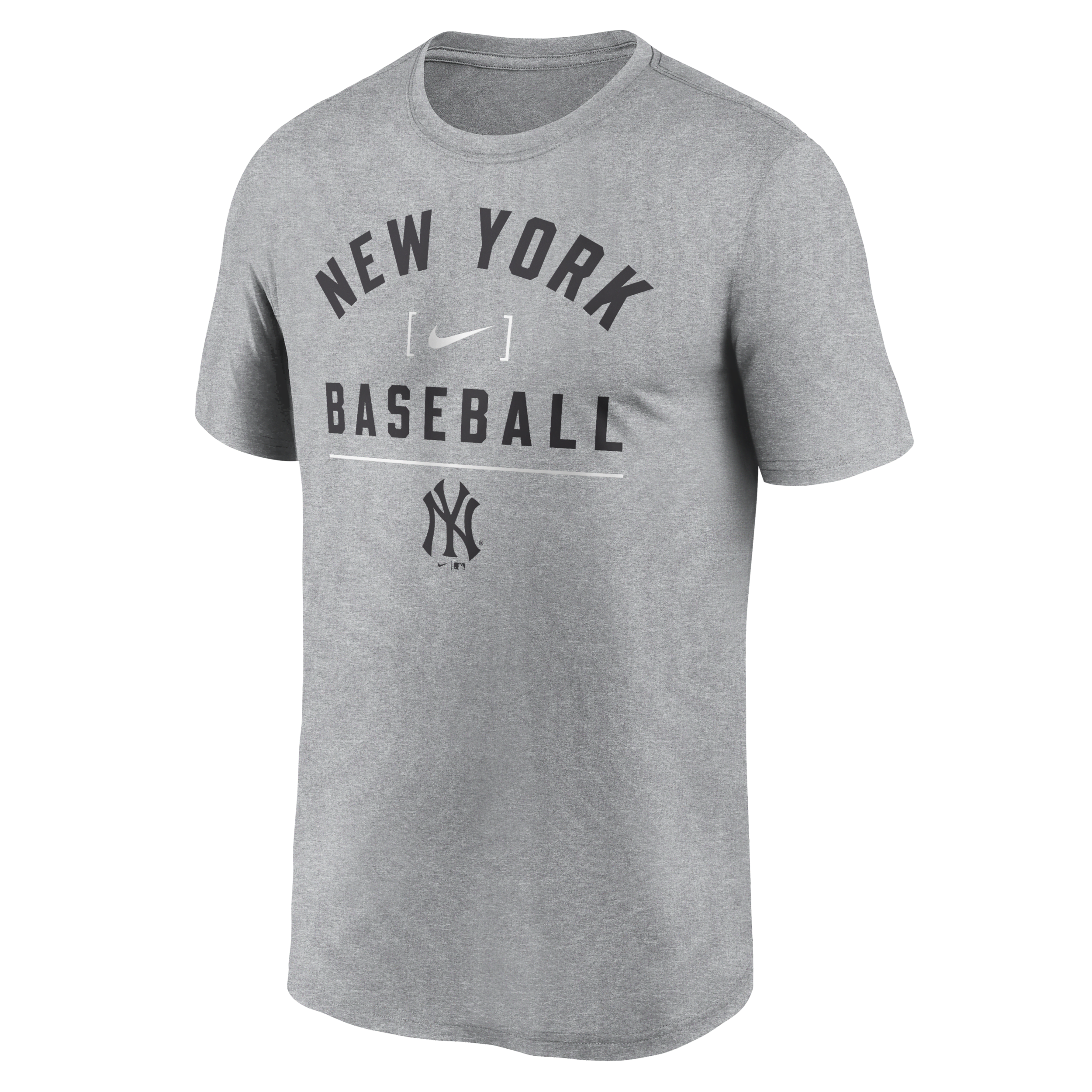 Nike New York Yankees Arch Baseball Stack  Men's Dri-fit Mlb T-shirt In Gray