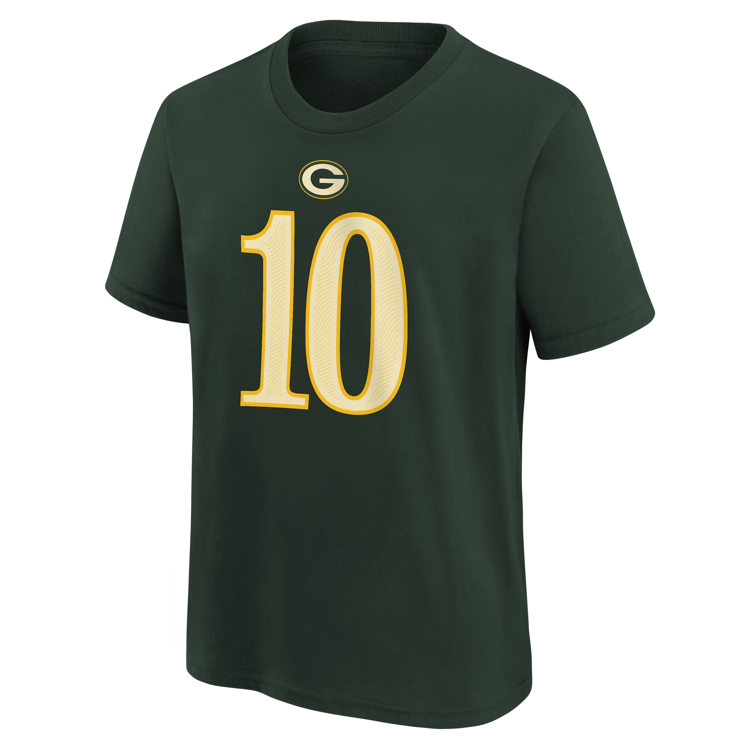Nike Big Boys' and Girls' Jordan Love Green Bay Packers 2026 Rivalries Collection Name & Number T-Shirt - Green