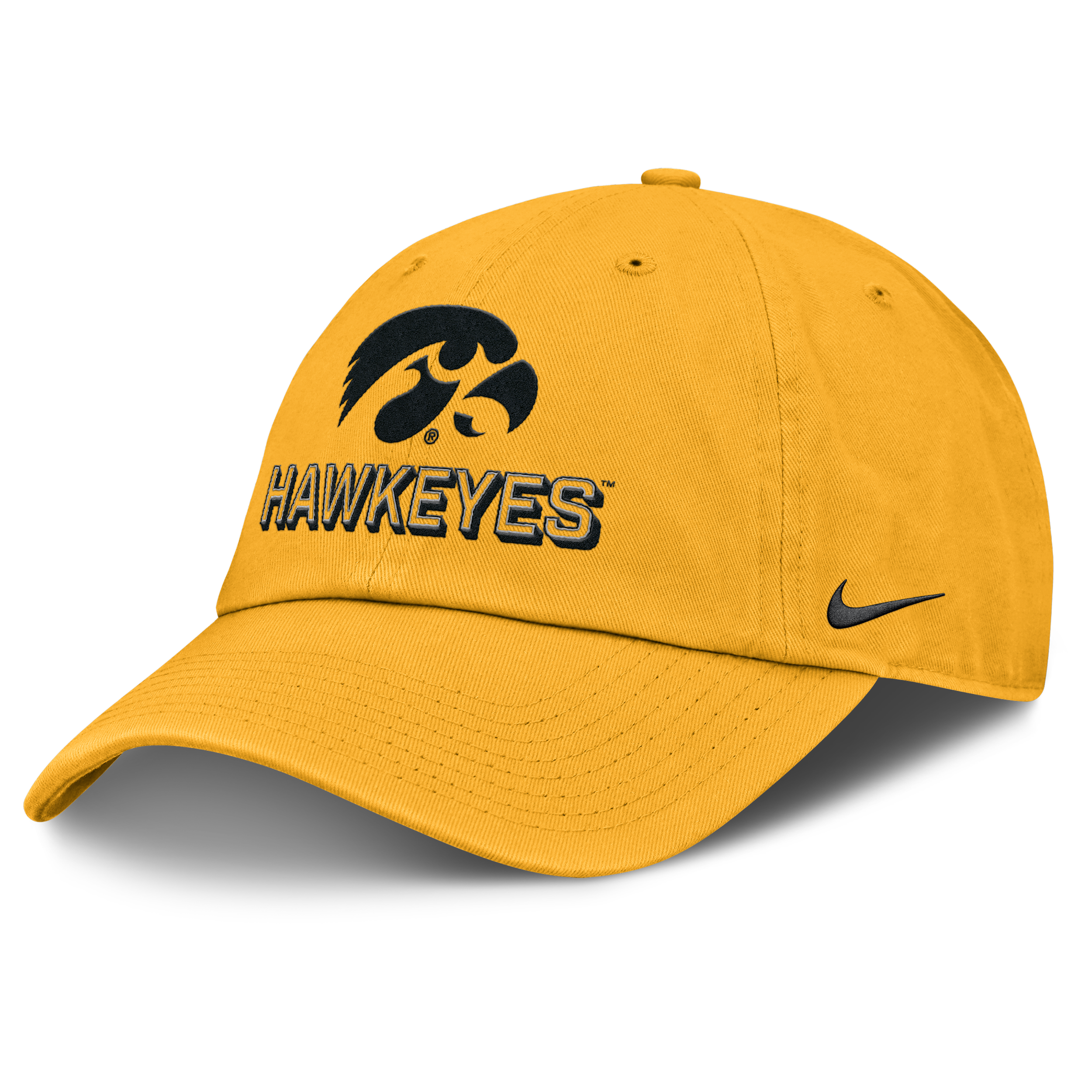Nike Men's Gold Iowa Hawkeyes 2025 On-field Club Adjustable Hat In Yellow