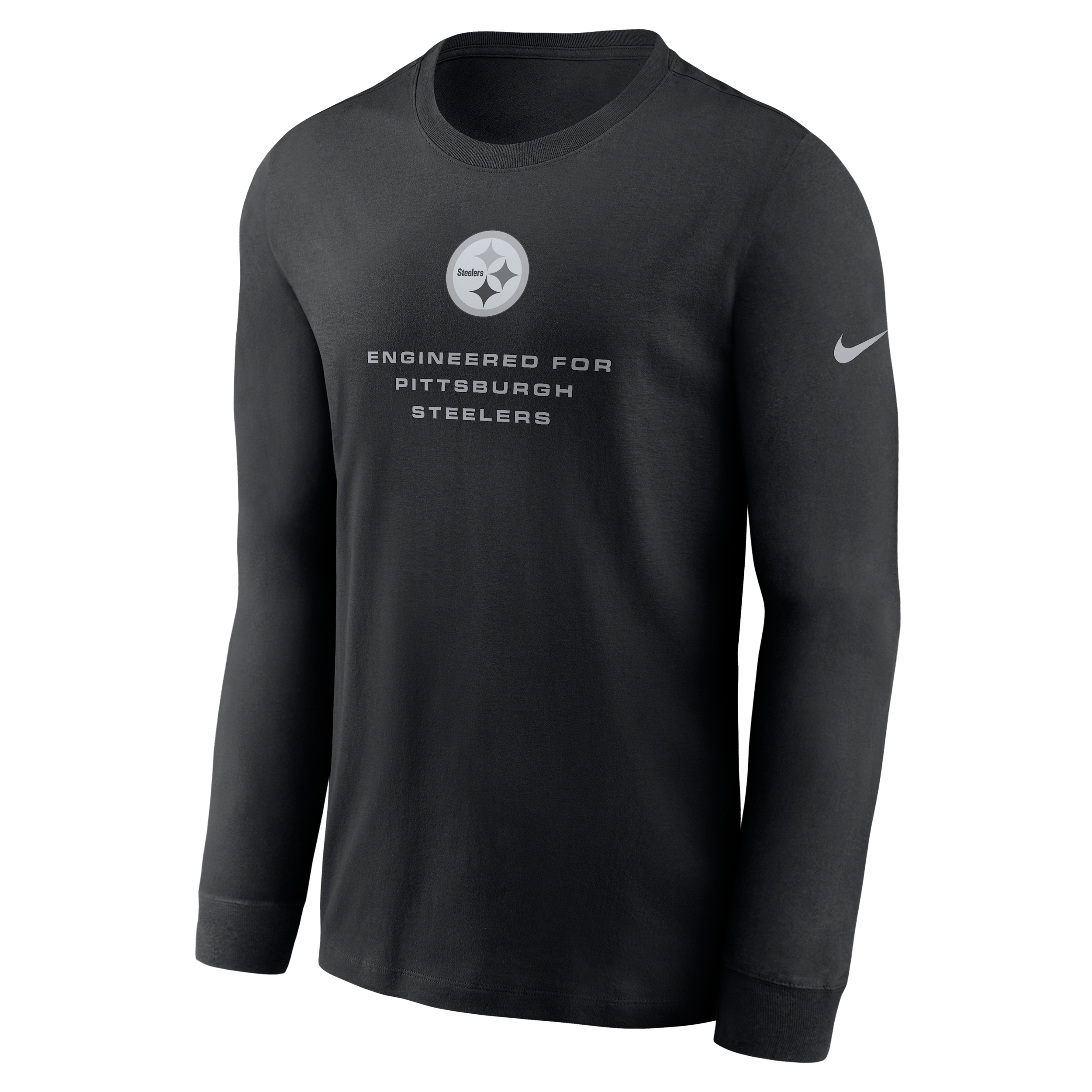 Pittsburgh Steelers Team Issue Nike Men's Dri-FIT NFL Long-Sleeve T-Shirt in Black | 02EW00A7L-ZSZ