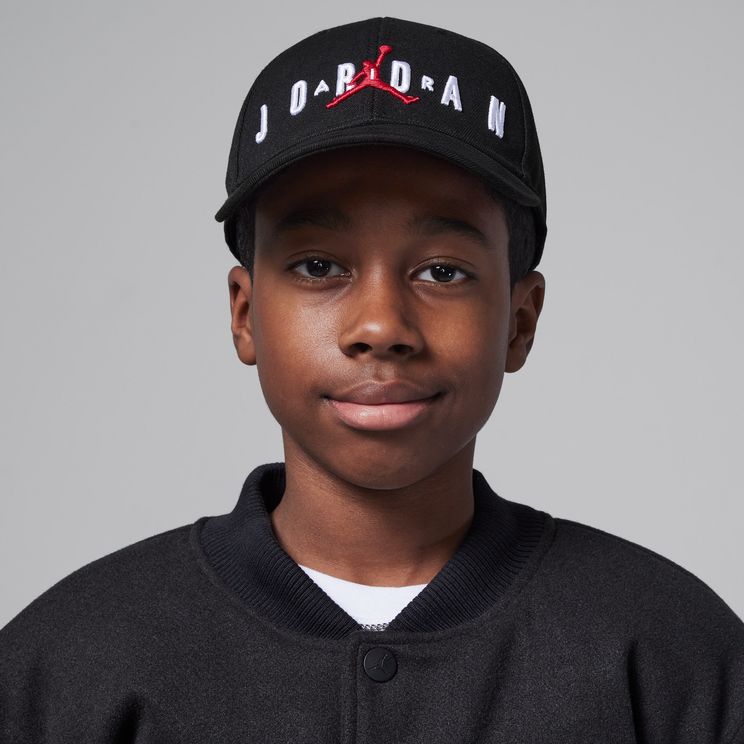 Jordan Big Kids' Structured Strapback Cap In Black