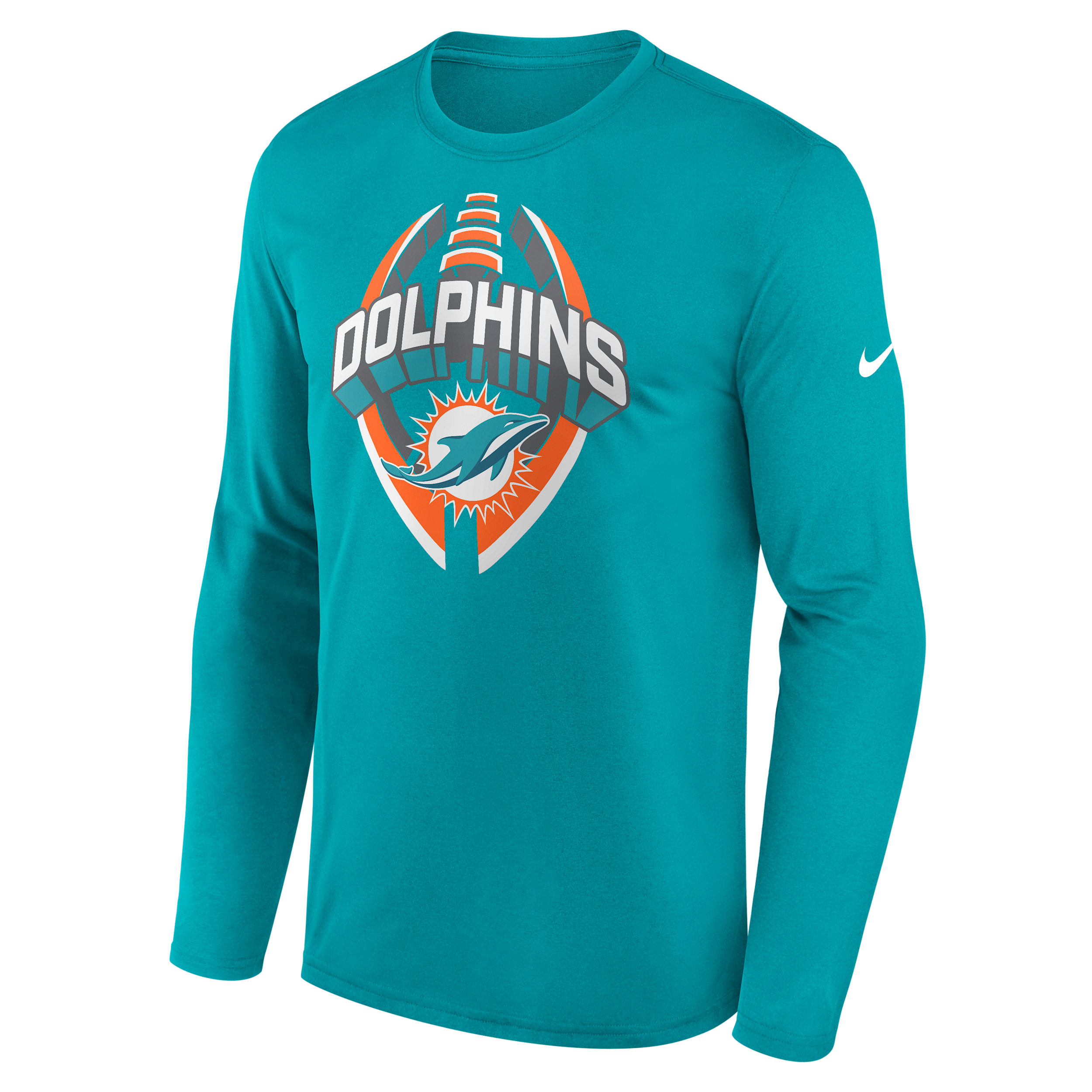 Nike Miami Dolphins Legend Icon  Men's Dri-fit Nfl Long-sleeve T-shirt In Green