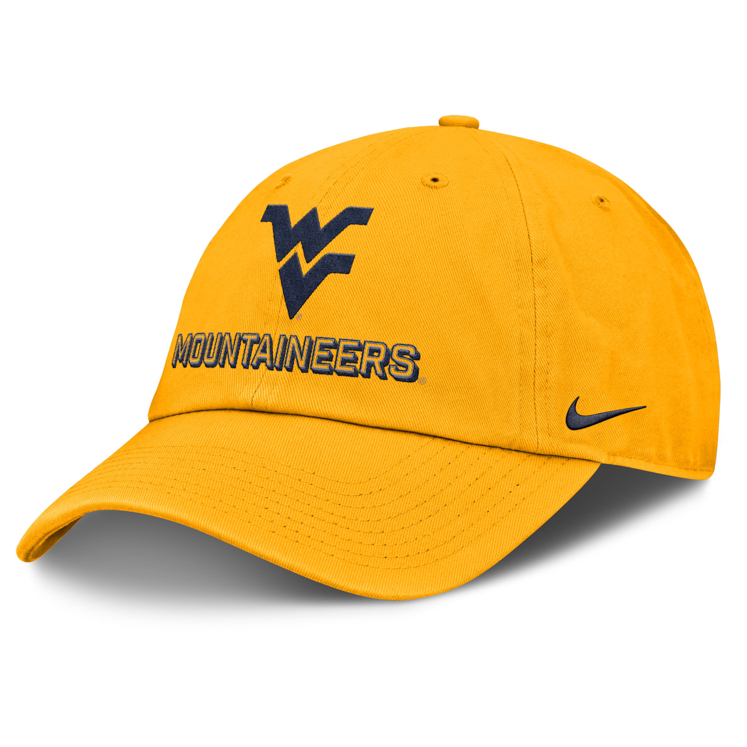 Nike Men's Gold West Virginia Mountaineers 2025 On-field Club Adjustable Hat In Yellow