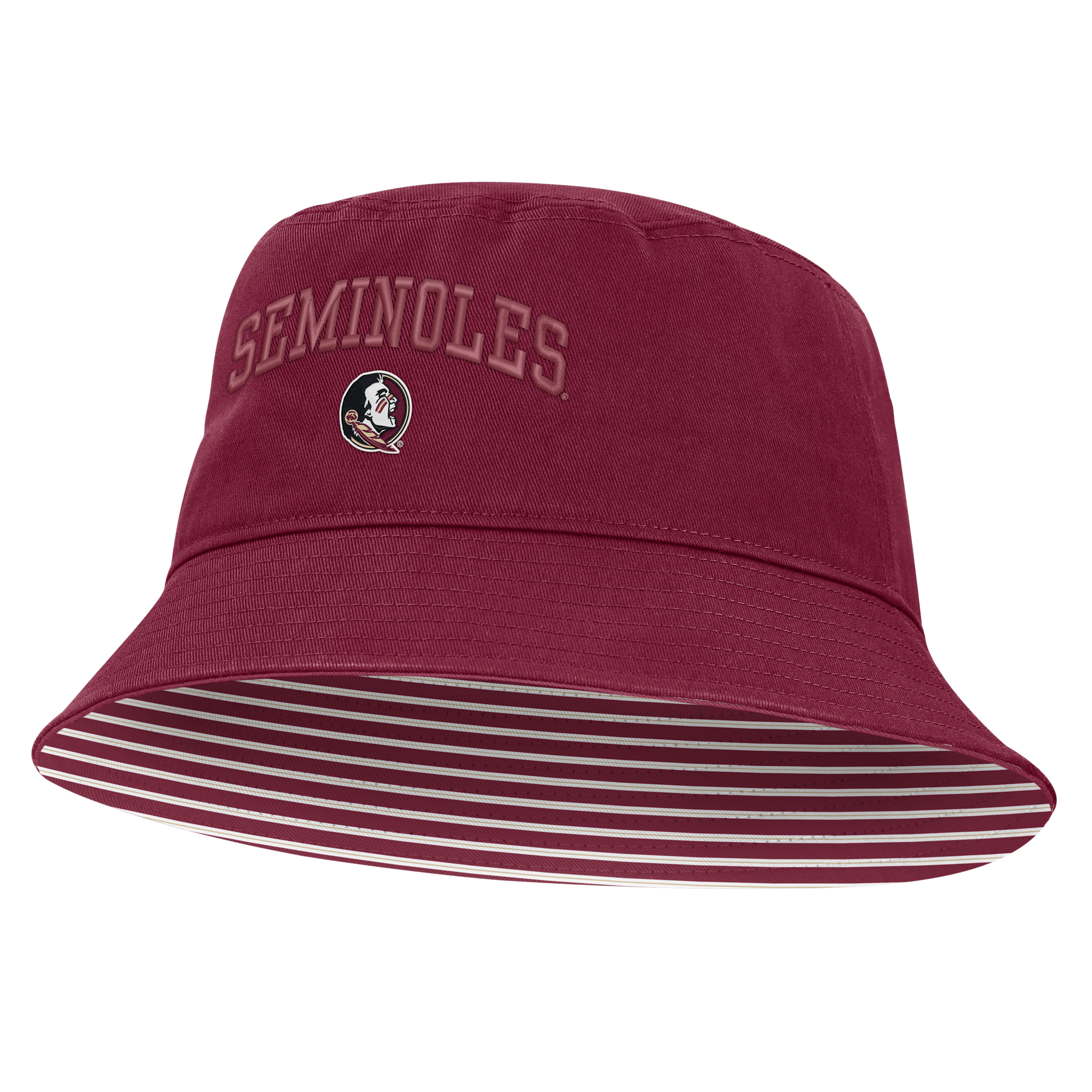 Nike Adult Florida State Seminoles Team Maroon Apex Primetime Bucket Cap, Men's, Large, Red