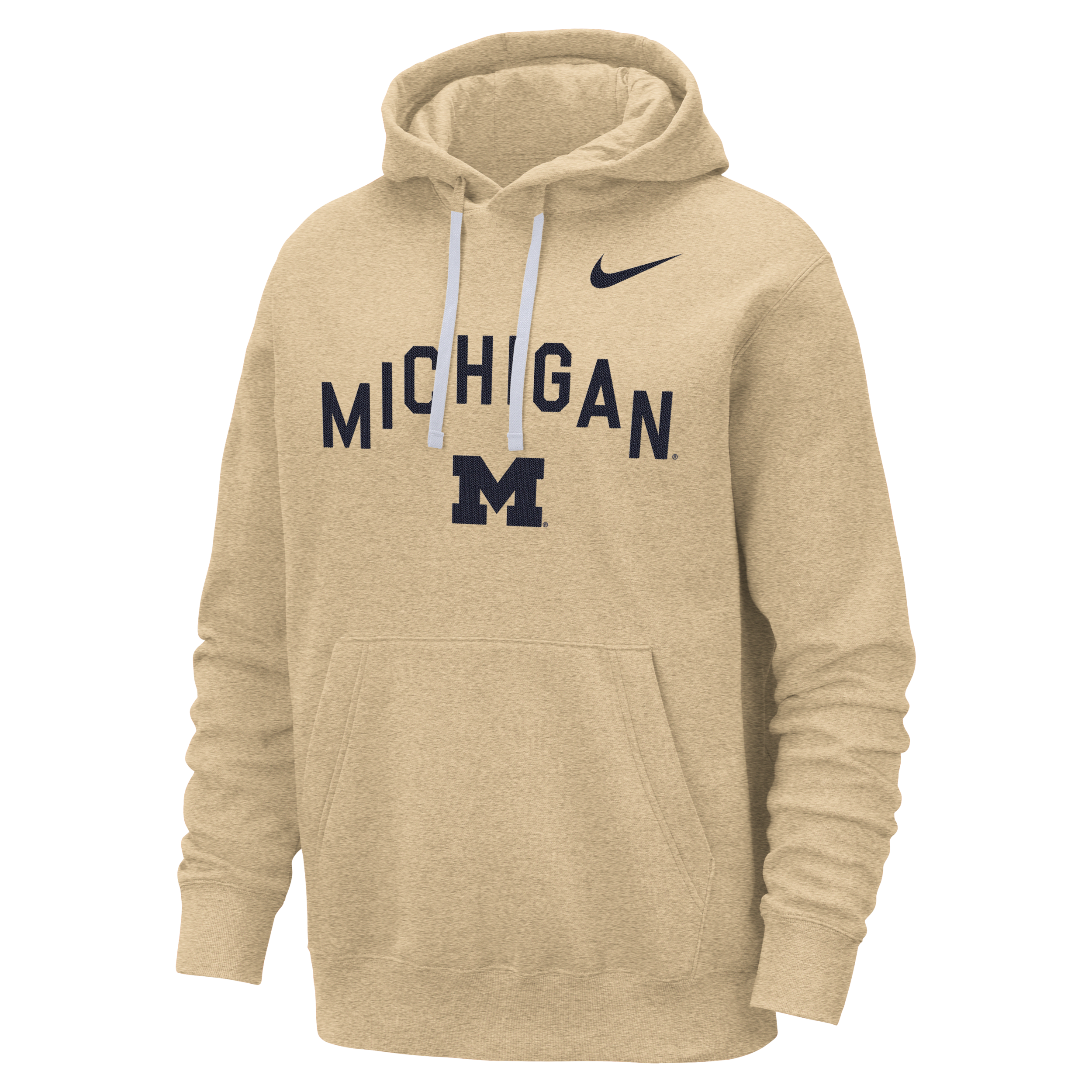 Nike Michigan Club Fleece  Men's College Pullover Hoodie In Brown