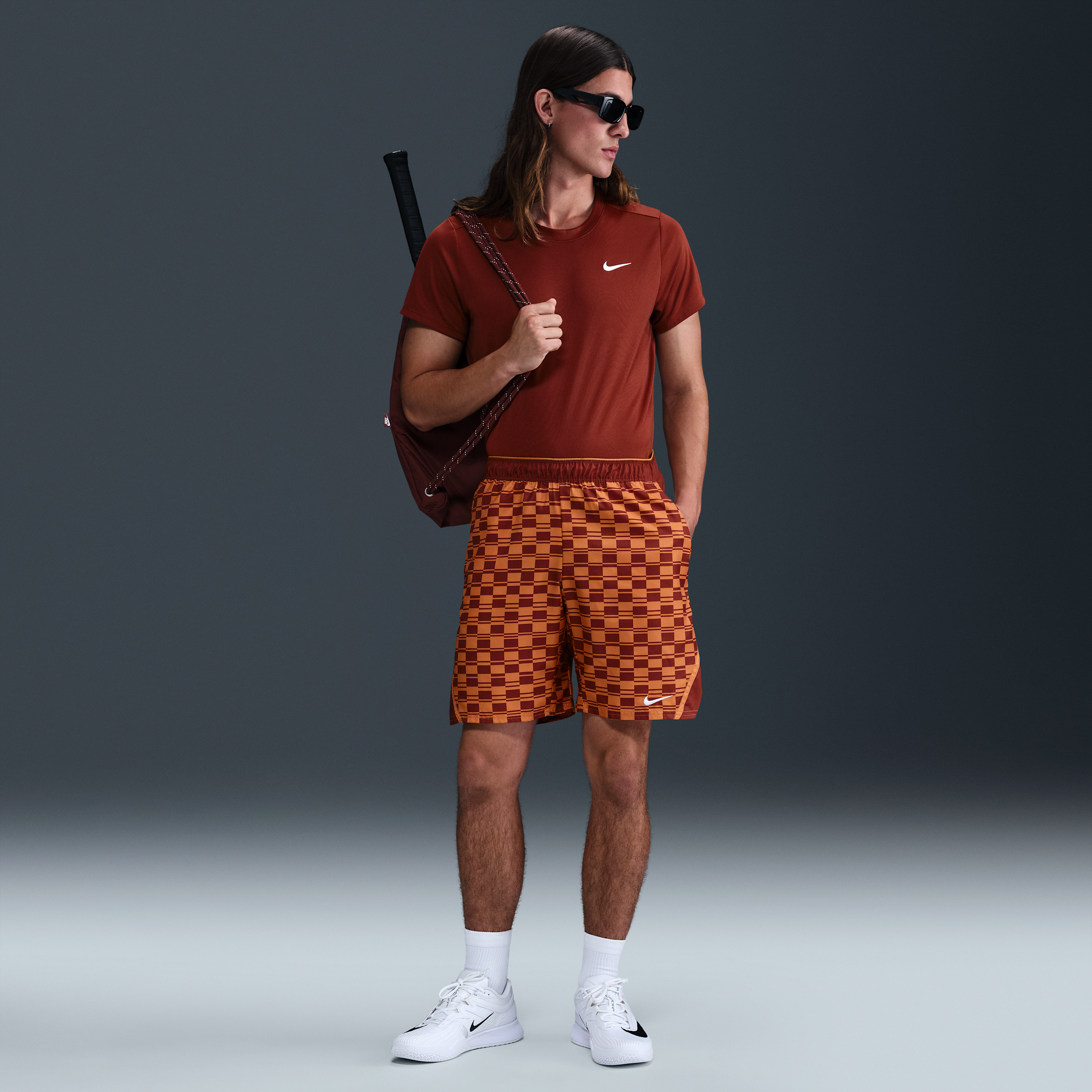 Nike Men's Court Victory 9" Dri-fit Tennis Shorts In Orange