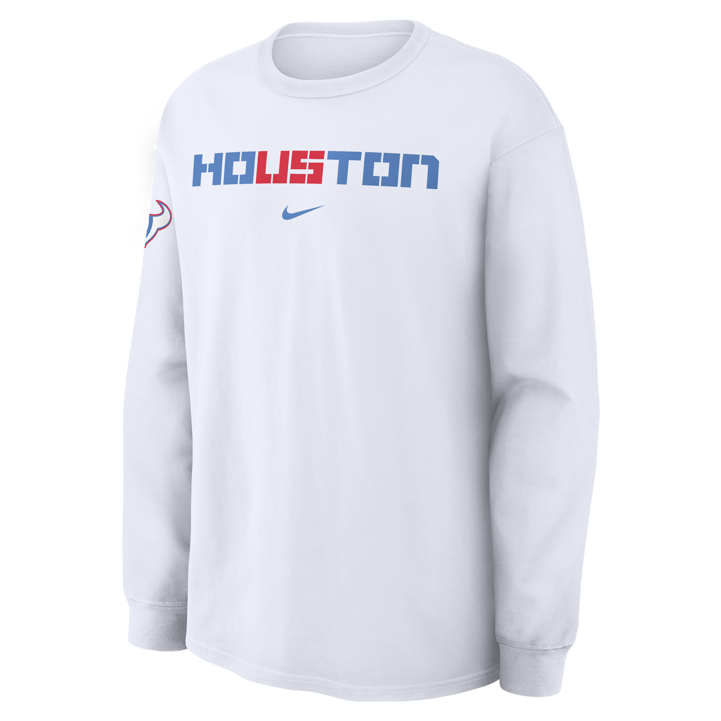 Houston Texans Rivalries Collection Max90 Nike Men's NFL Long-Sleeve T-Shirt in White | 04T910A9H-N42