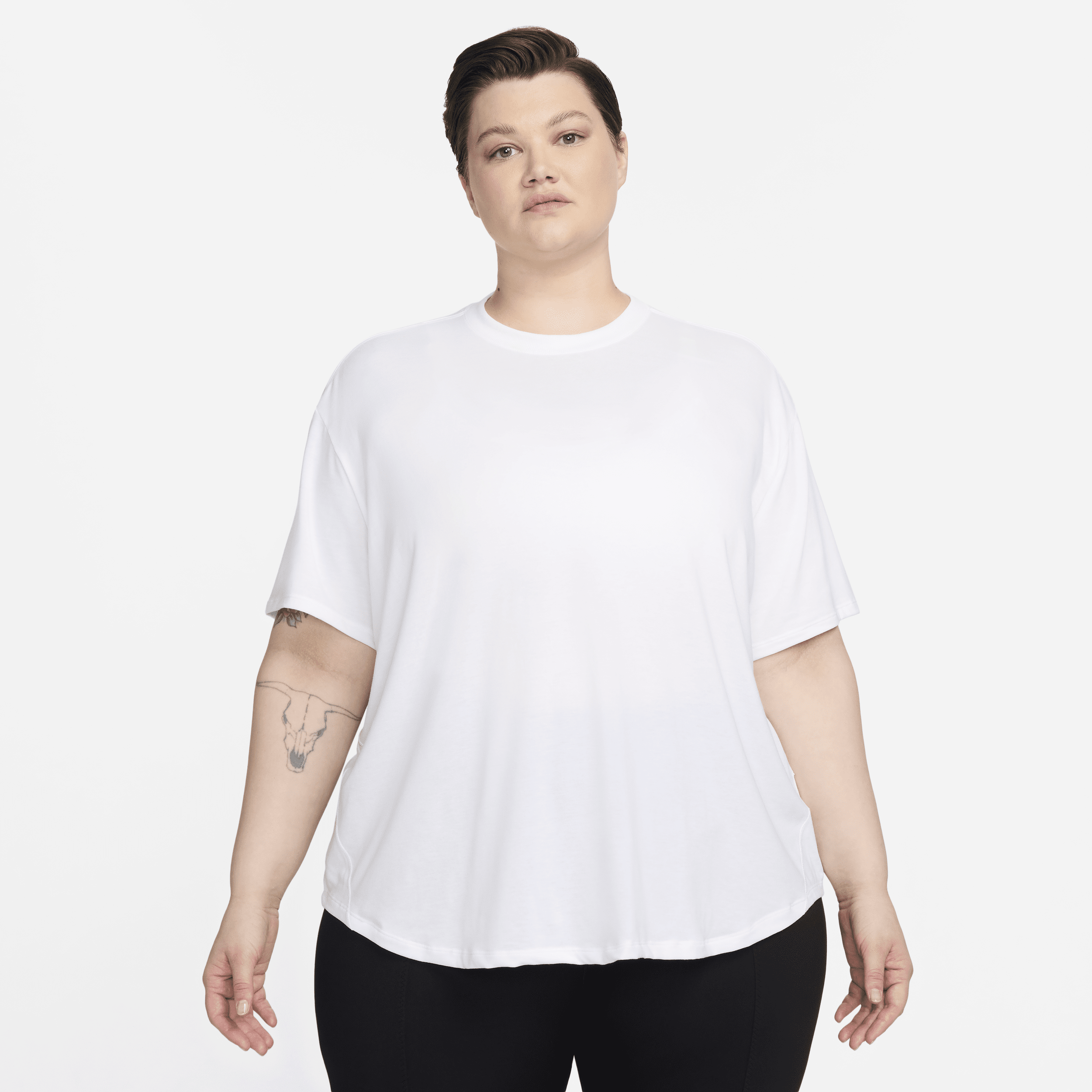Nike Women's One Classic Dri-fit Short-sleeve Top (plus Size) In White
