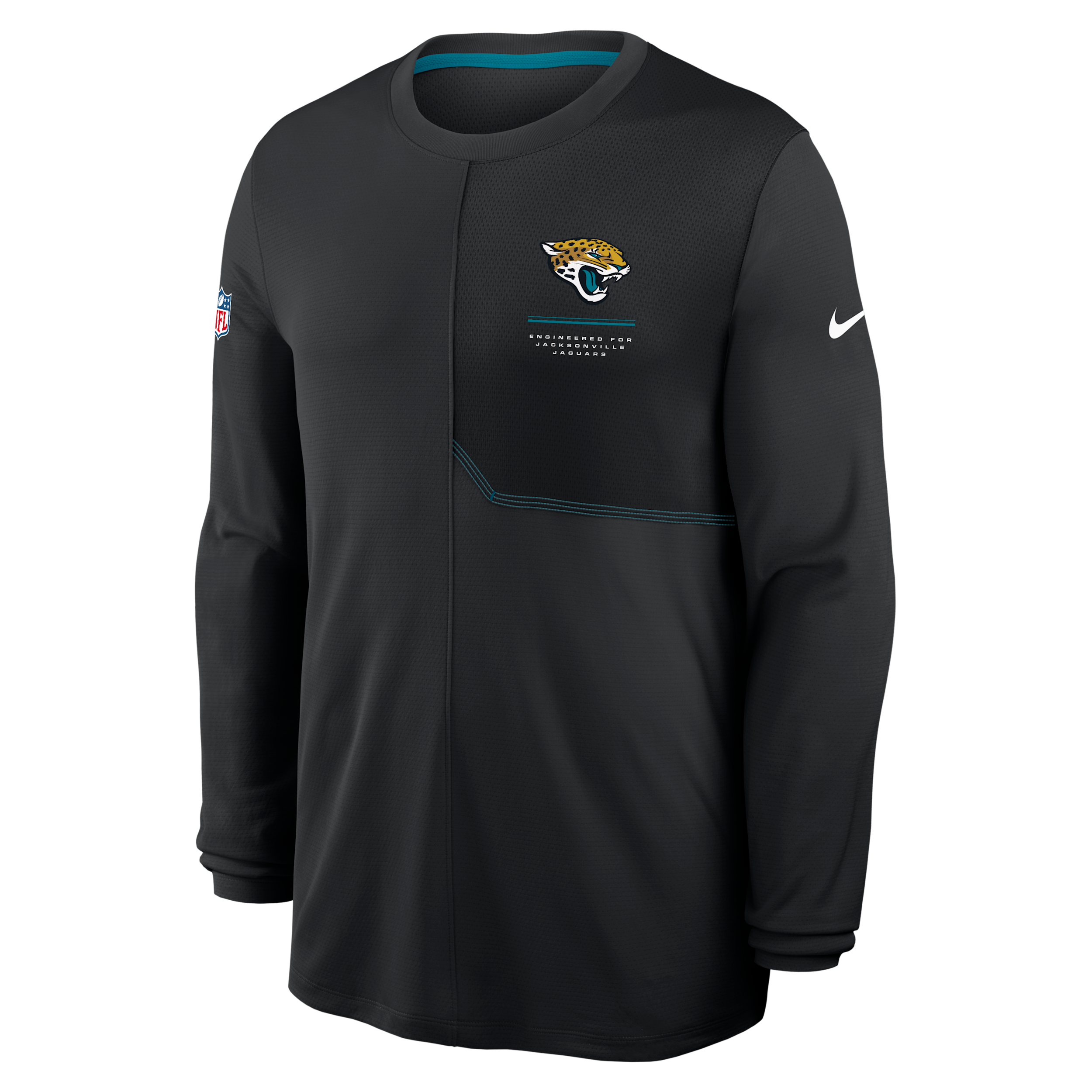Jacksonville Jaguars Sideline Coach Nike Men's Dri-FIT NFL Long-Sleeve Top in Black | 03B1066K9N-B8B