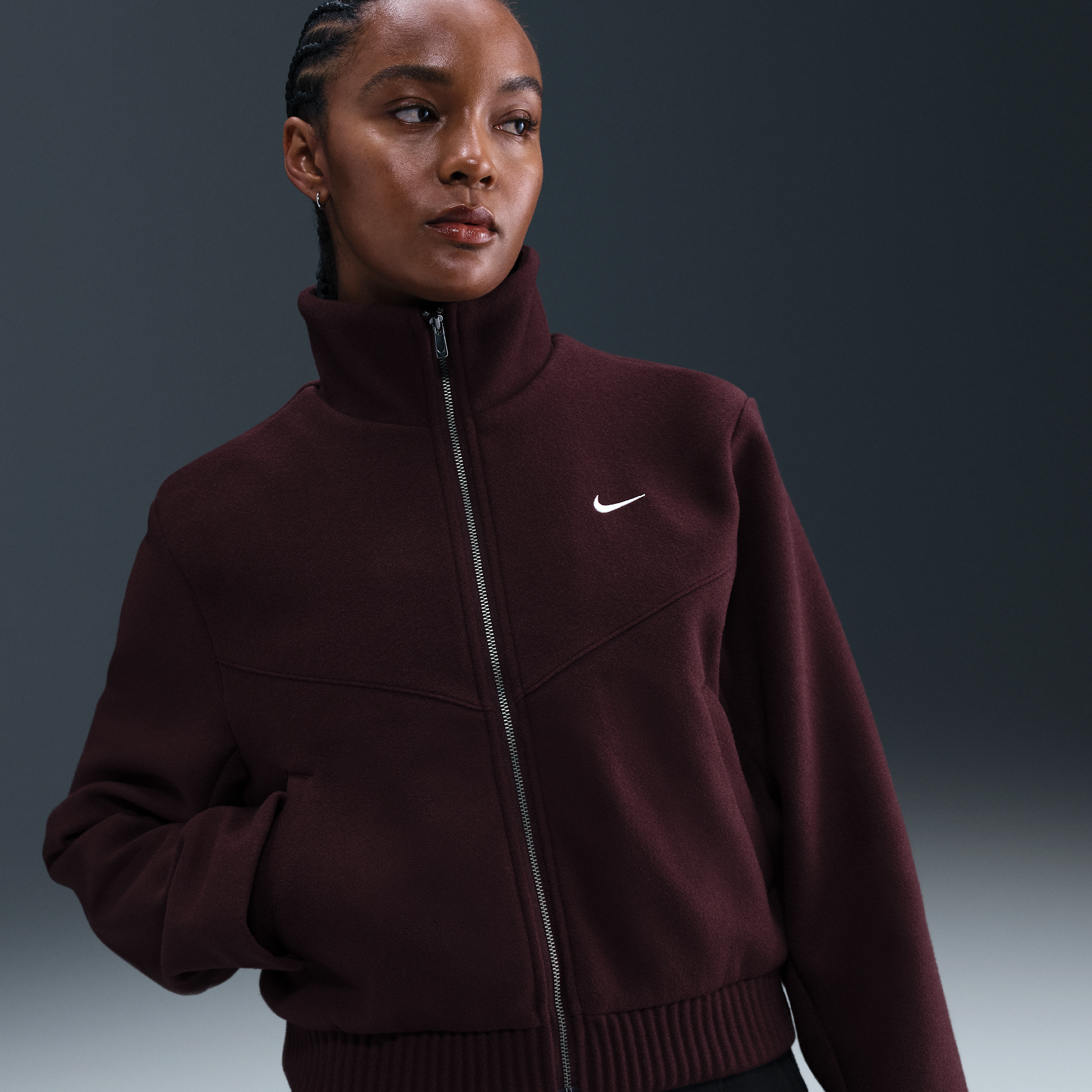 Nike Women's  Sportswear Windrunner Tailored Jacket In Burgundy