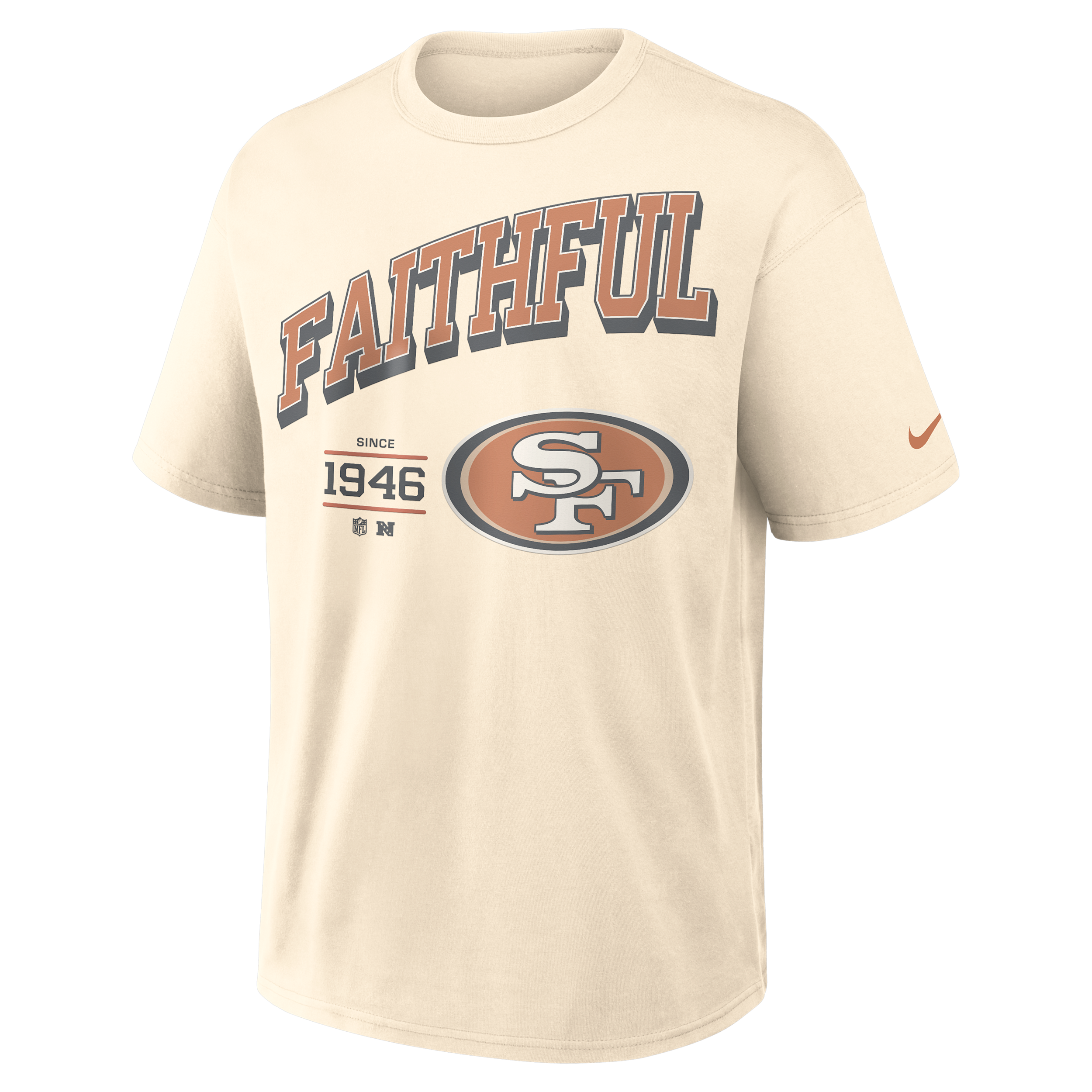 Men's Nike Natural San Francisco 49ers Vintage Mod Blown Away Max90 T-Shirt