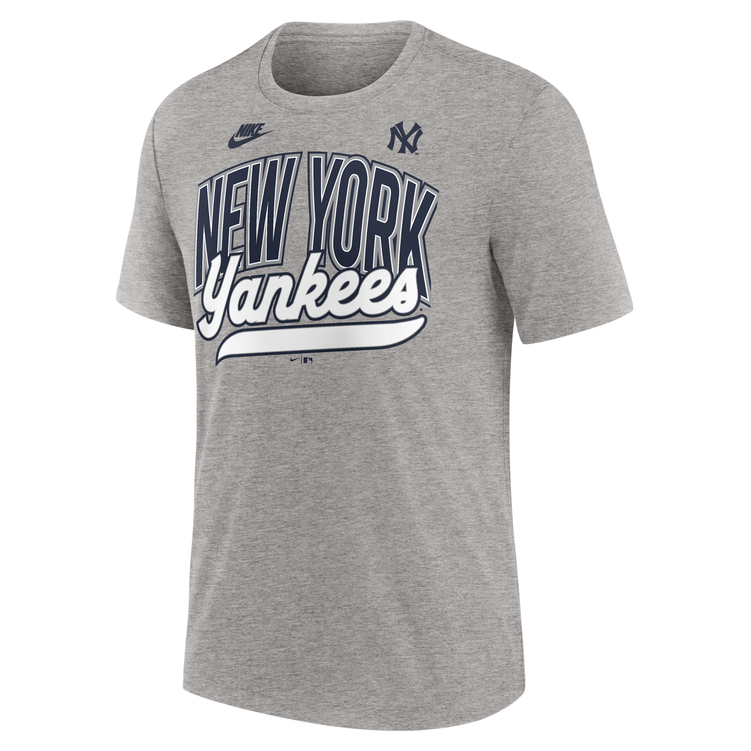 Nike Heather Gray New York Yankees Cooperstown Collection Retro Tri-blend T-shirt