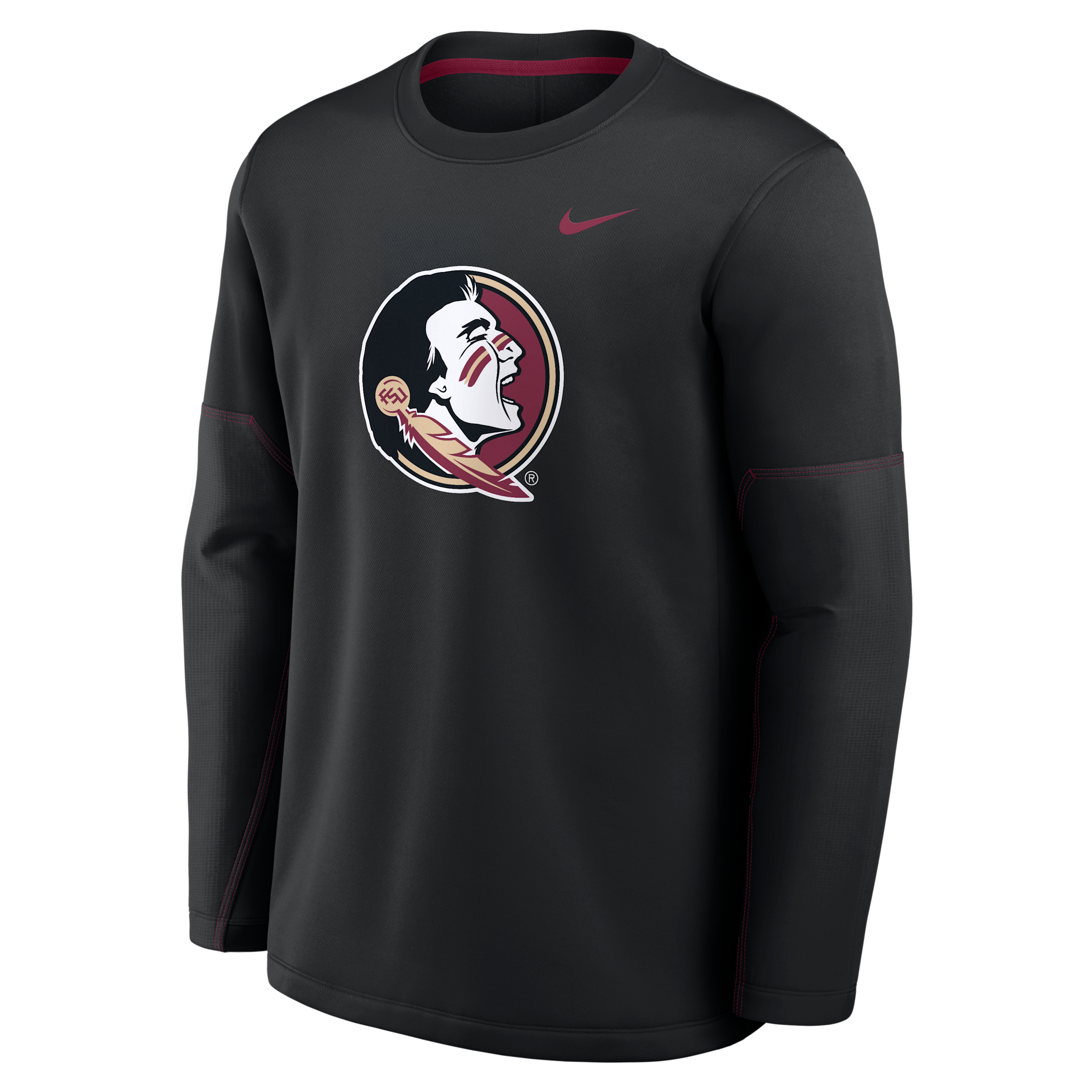 Florida State Sideline Coaches Nike Men's Therma-FIT College Long-Sleeve T-Shirt in Black | 03BR08E1FTN-6P4