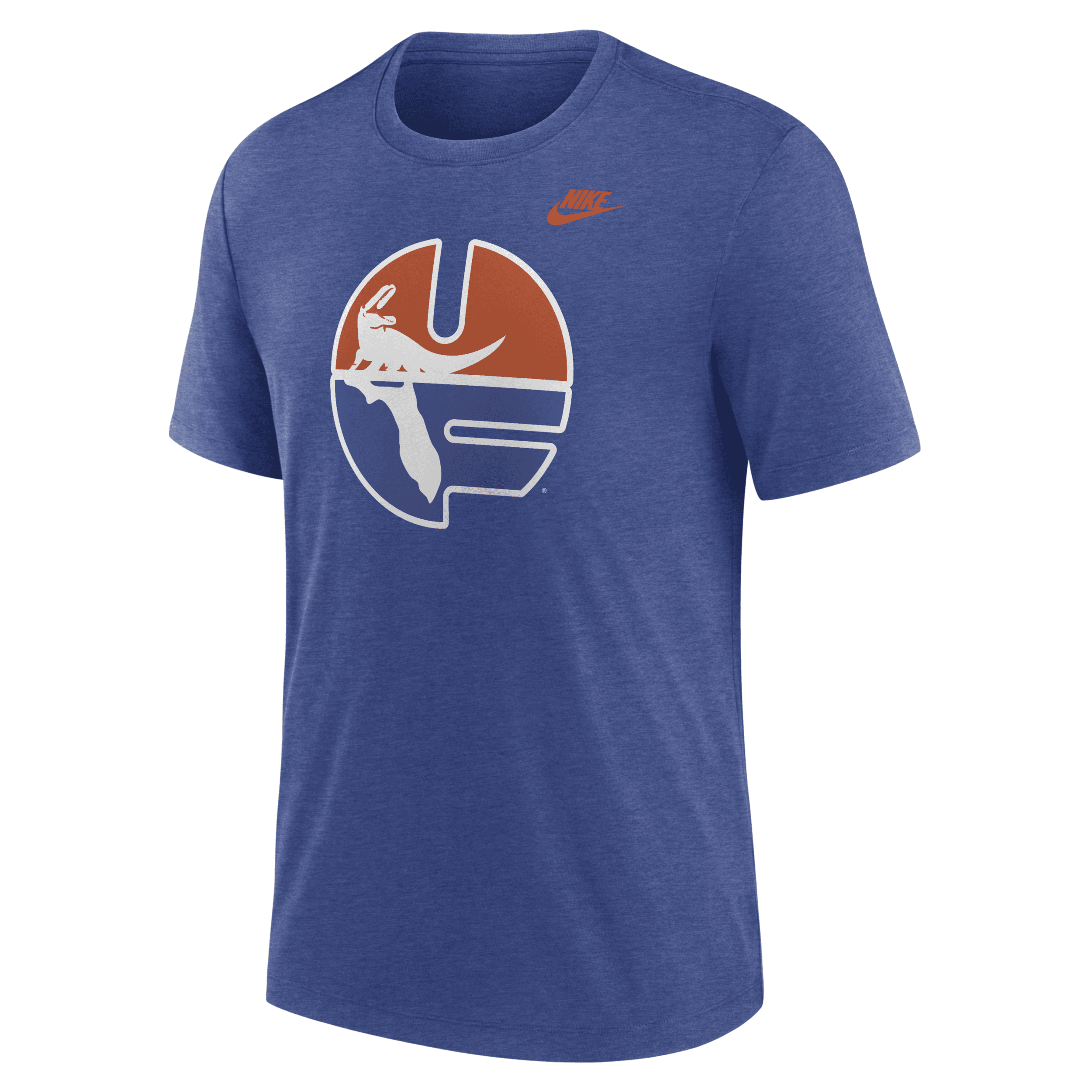 Nike Men's Heather Royal Florida Gators Blitz Evergreen Legacy Primary Tri-blend T-shirt In Blue