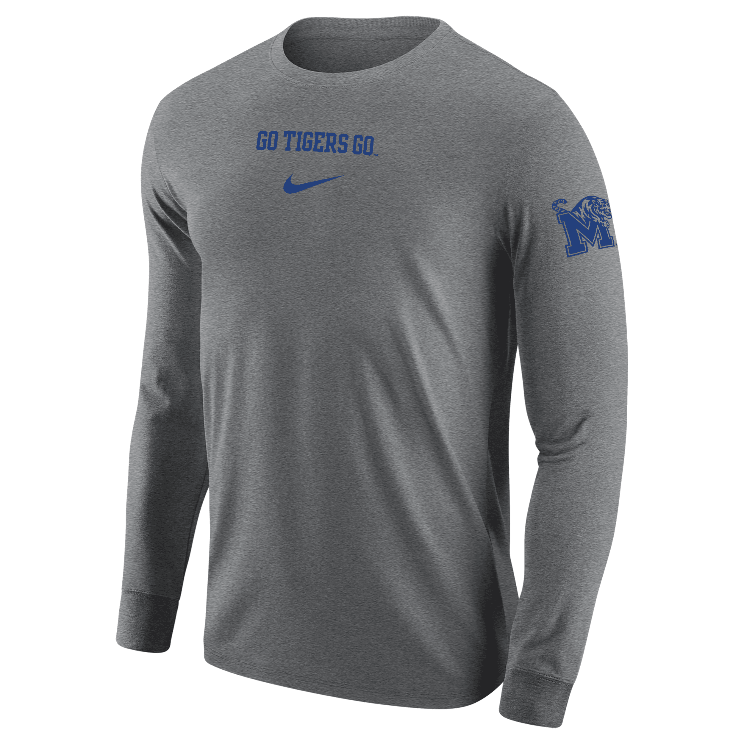 Shop Nike Memphis  Men's College Long-sleeve T-shirt In Grey