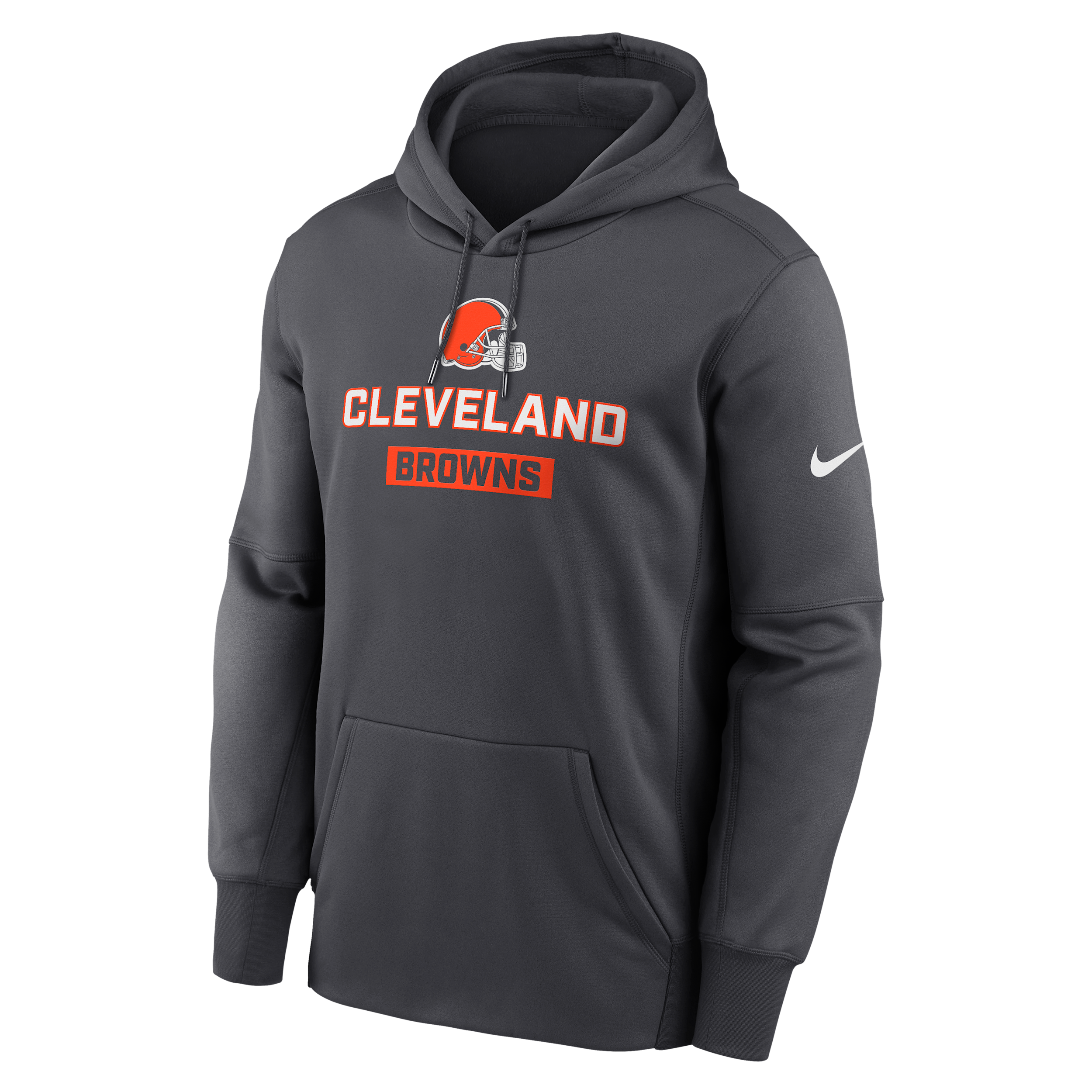 Nike Men's Cleveland Browns Toss Sweep Menâs  Therma Nfl Pullover Hoodie In Gray