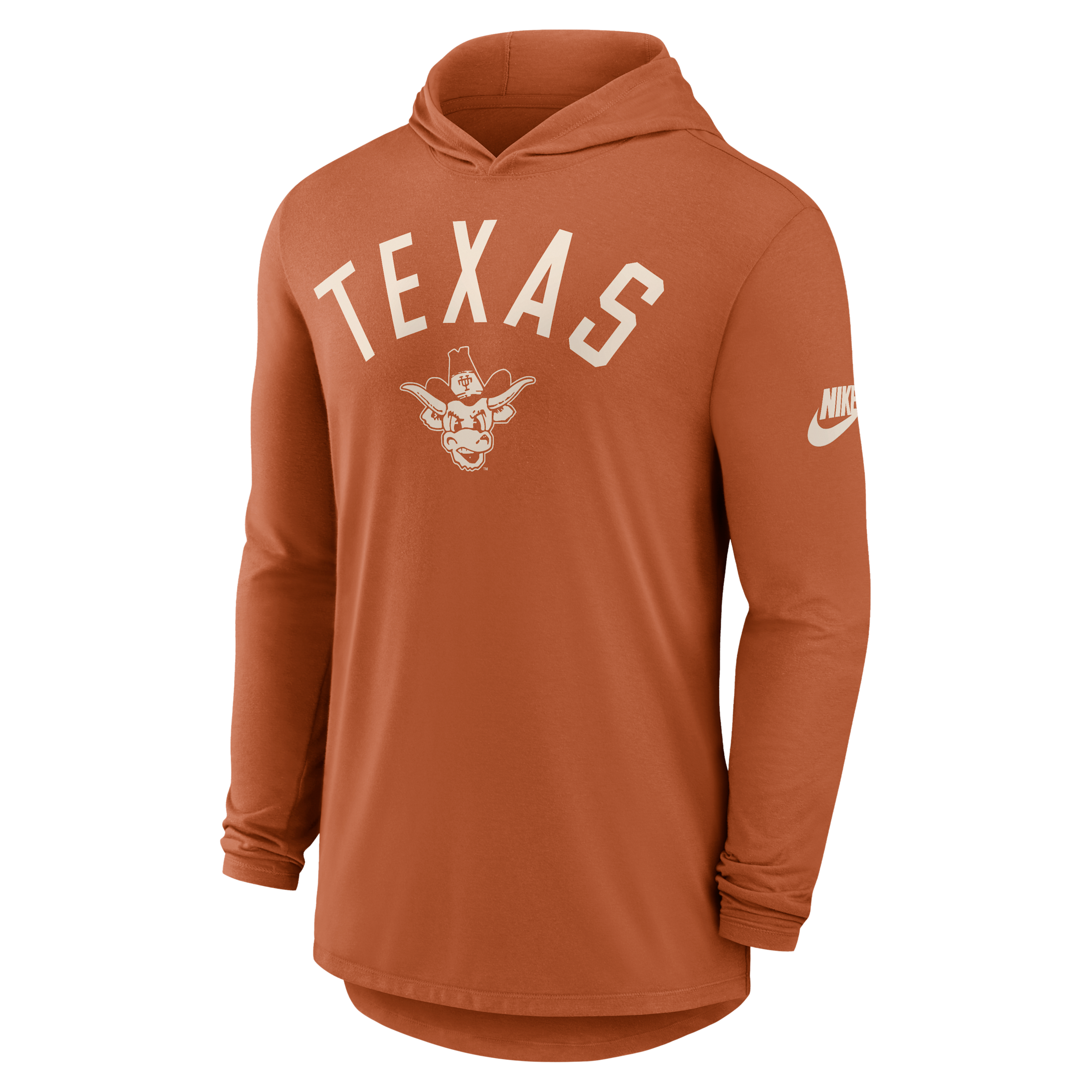 Nike Men's Texas Orange Texas Longhorns Legacy Arch Tri-Blend Long Sleeve Hooded T-Shirt - Texas Orange