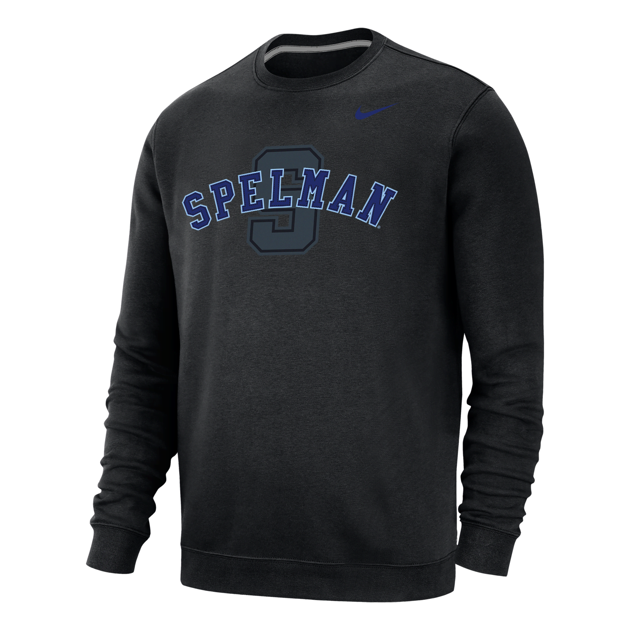 Nike Men's College Club Fleece (spelman) Sweatshirt In Black