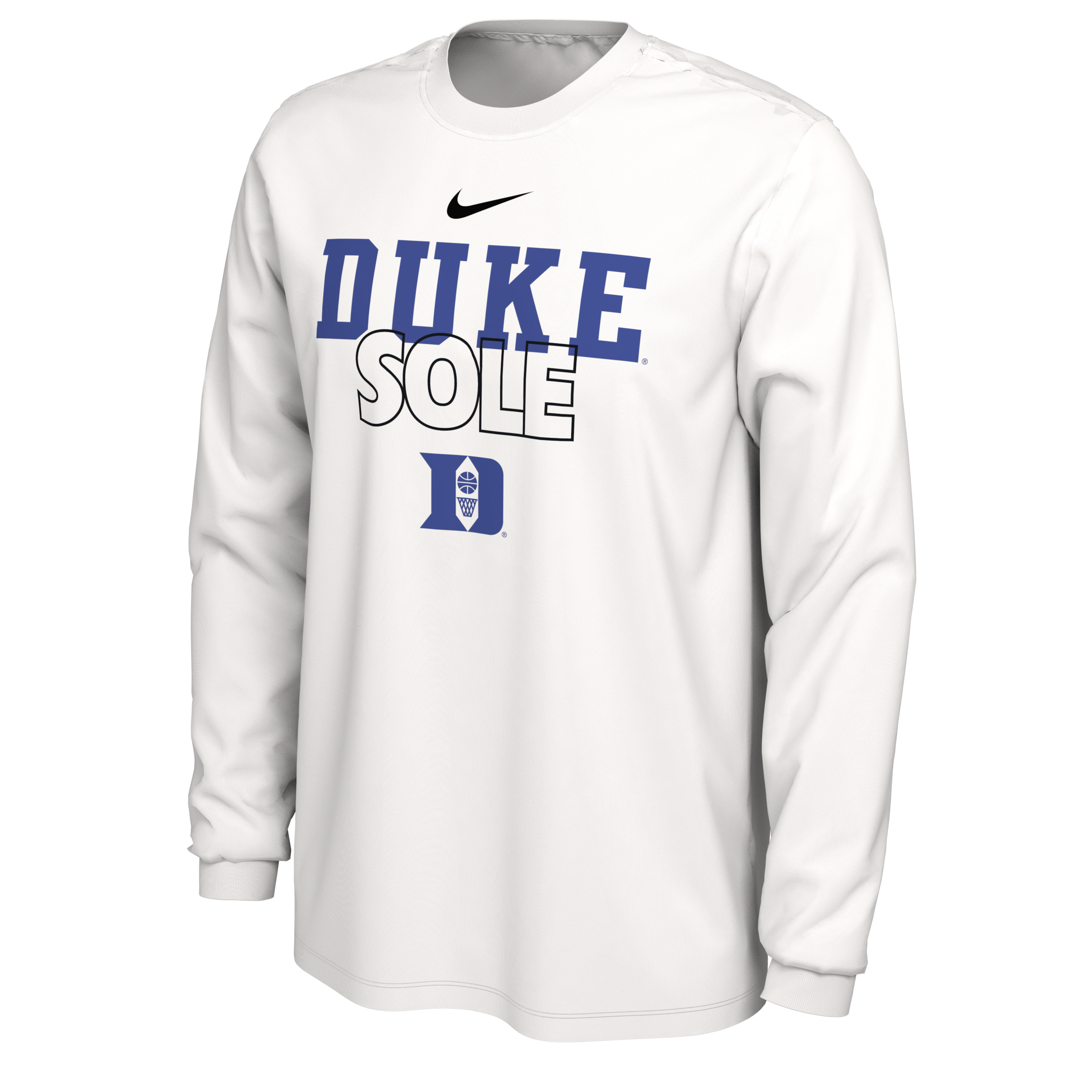 Shop Nike Duke Legend  Men's Dri-fit College Long-sleeve T-shirt In White