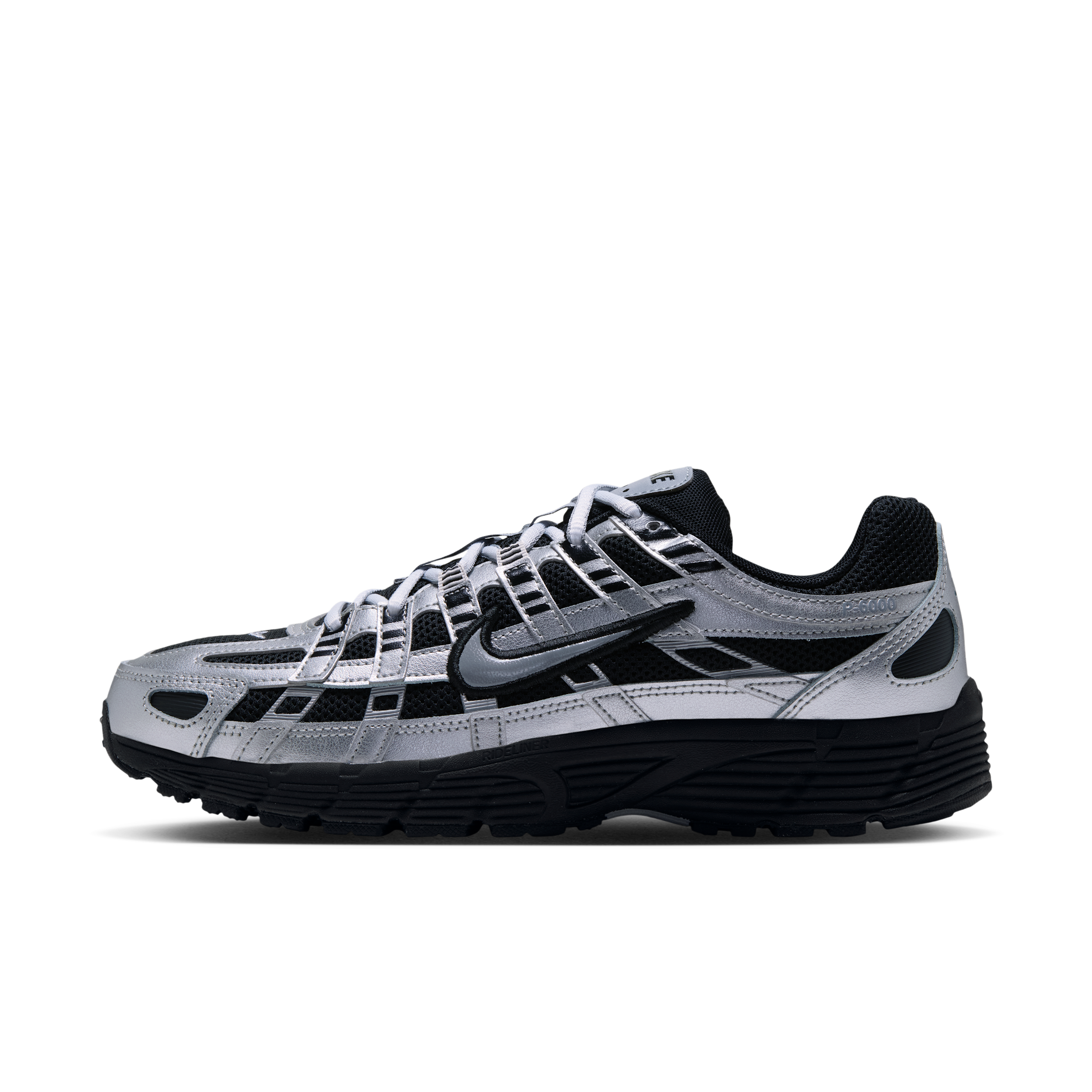 Nike Women's P-6000 Shoes, Size 9, Blk/Stealth/Mtlc Silver