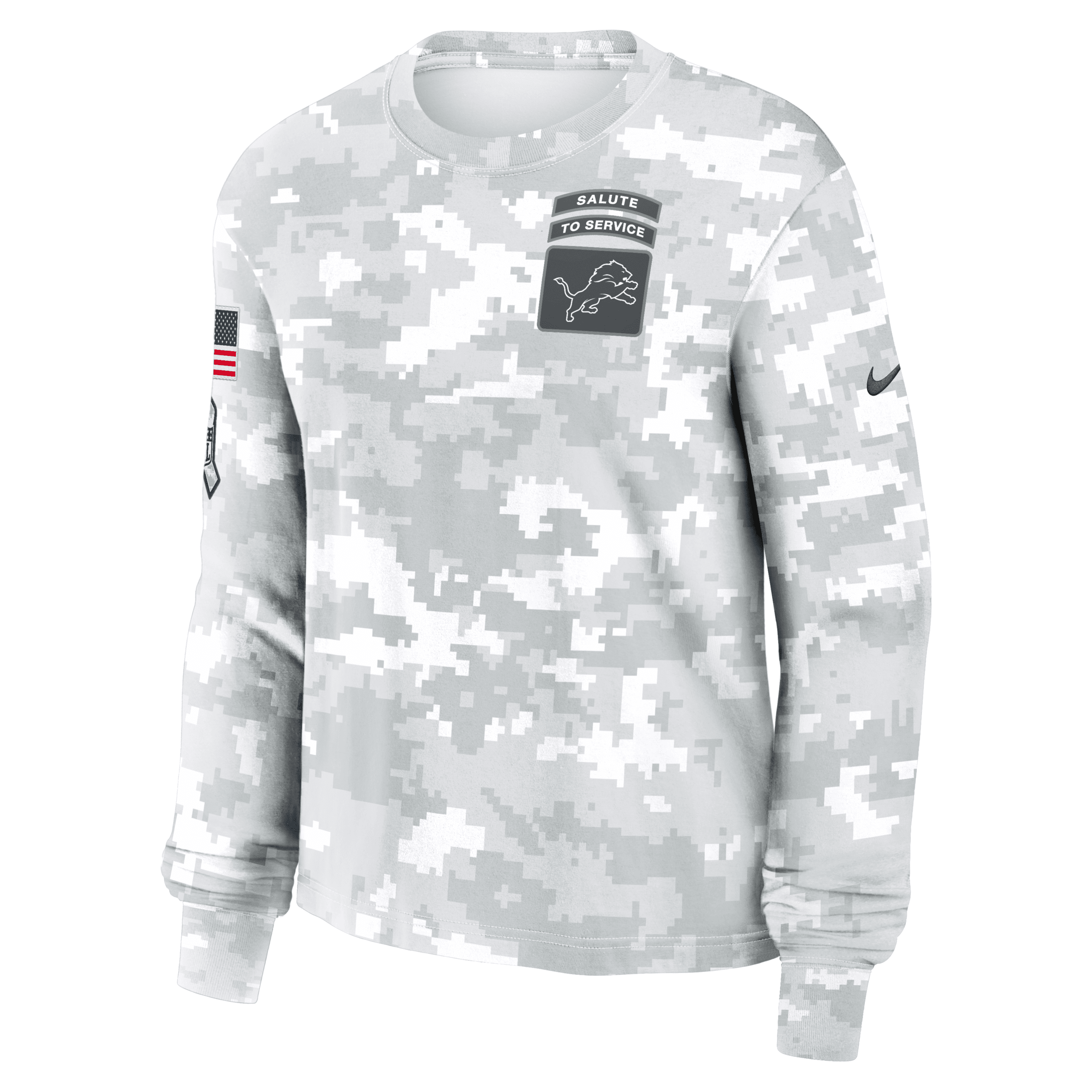 Nike Minnesota Vikings Salute To Service Edge Lockup Women's Dri-fit Nfl Long-sleeve T-shirt In White