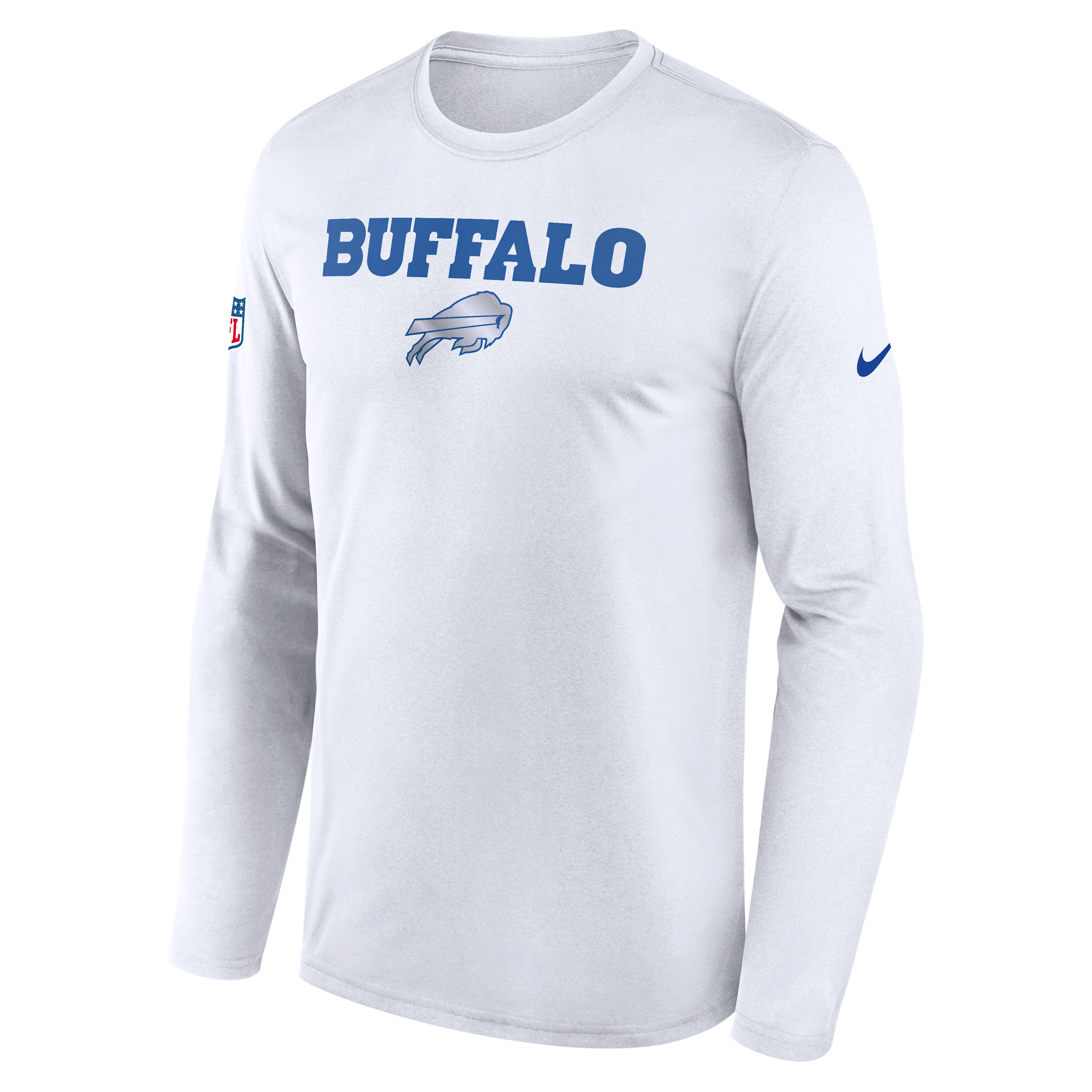 Buffalo Bills Rivalries Collection Sideline Legend Nike Men's Dri-FIT NFL Long-Sleeve T-Shirt in White | 02TJ10A81-X5L