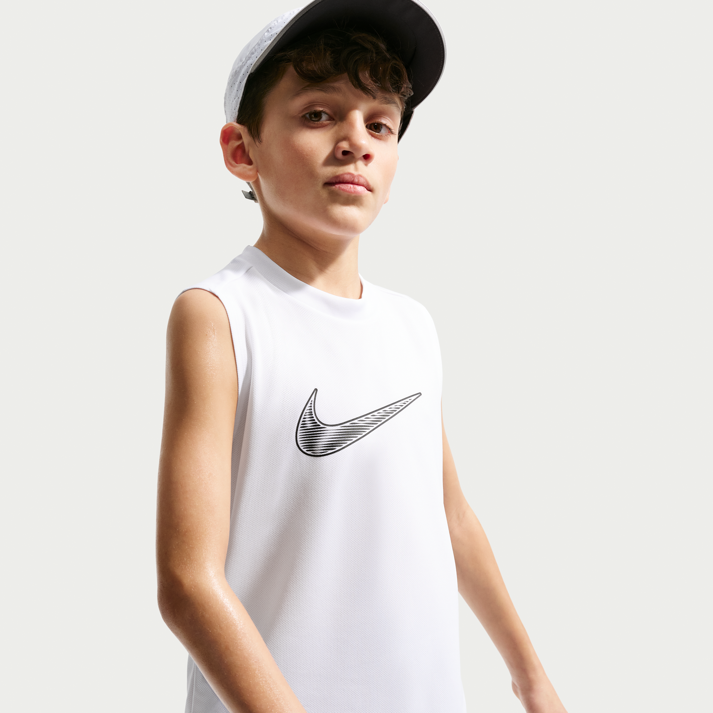 Nike Multi Big Kids' (Boys') Dri-FIT Sleeveless Top in White | IF2758-100