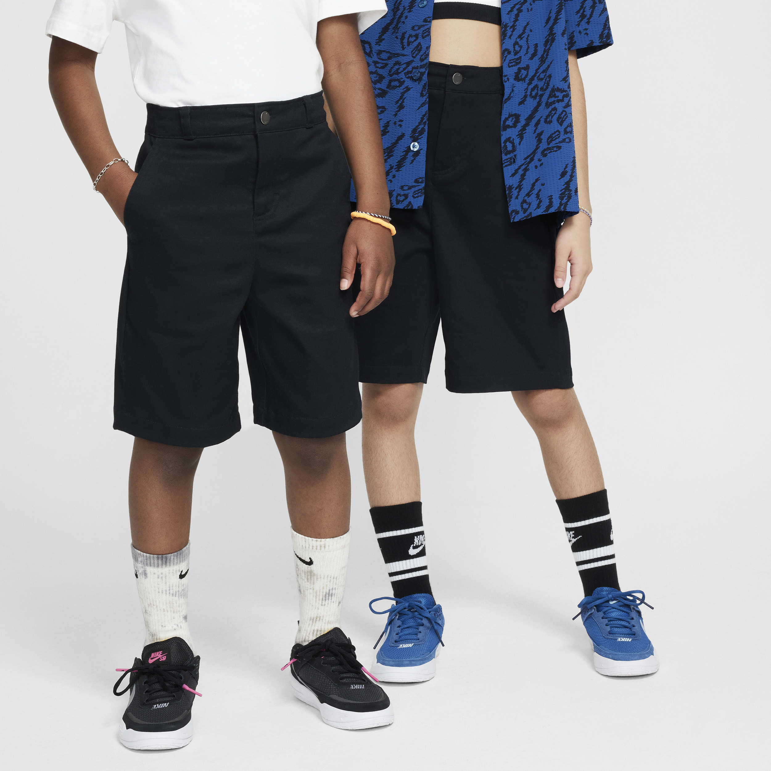 Nike Sb Big Kids' Chino Skate Shorts In Black
