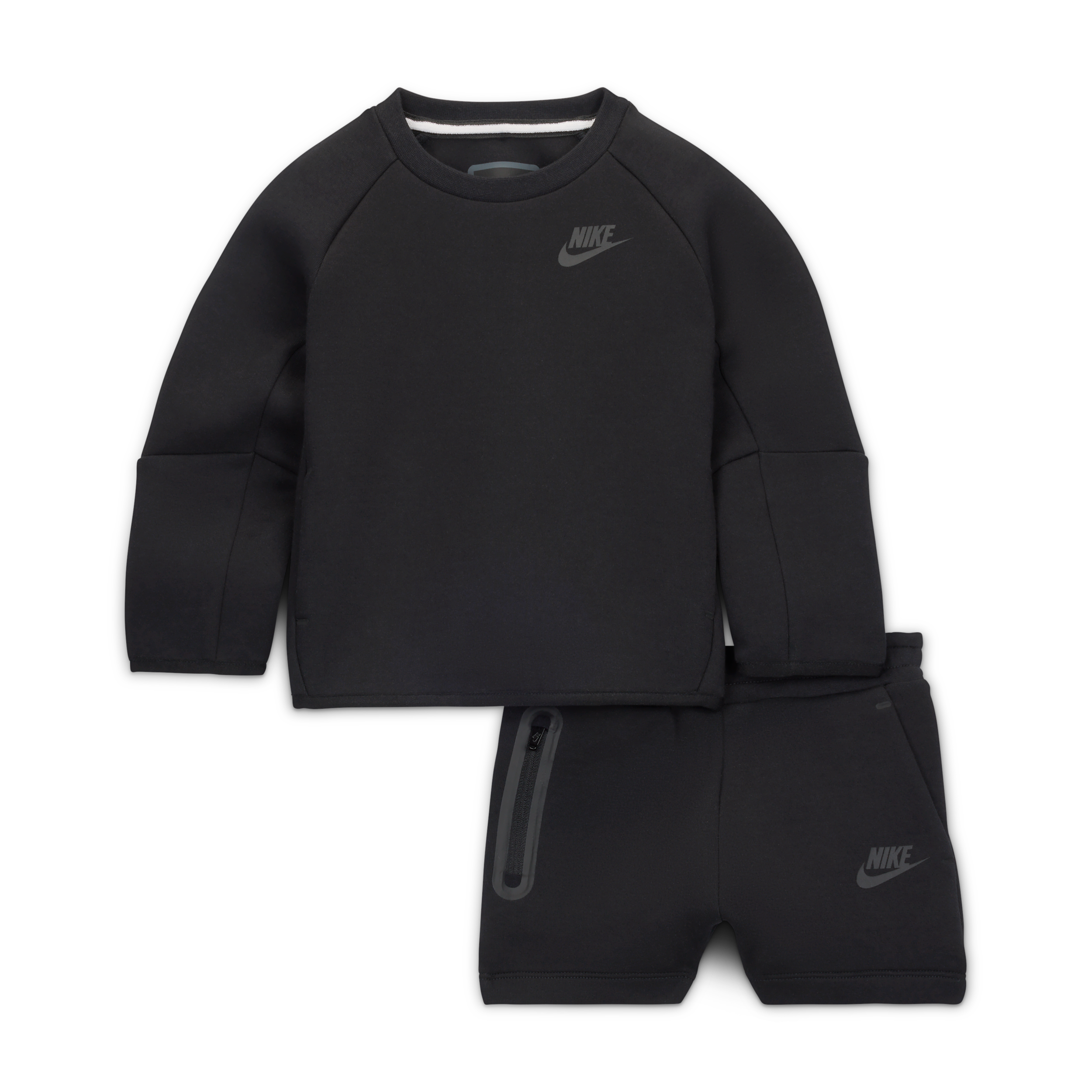 Nike Tech Fleece Baby (12-24m) 2-piece Shorts Set In Black