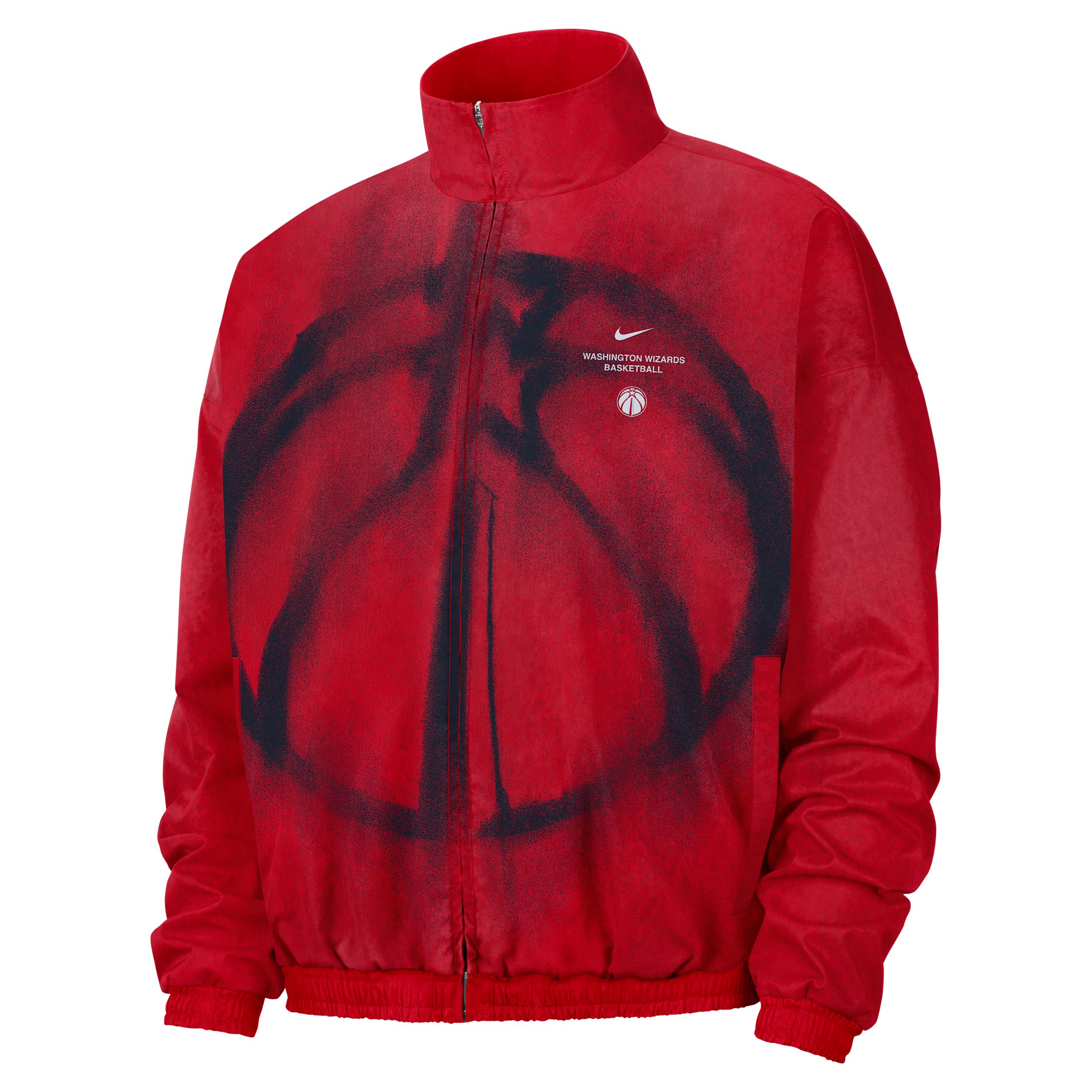 Nike Men's Red, Navy Washington Wizards 2026 Game Theather Loud On Court Anthem Jacket - Red, Navy