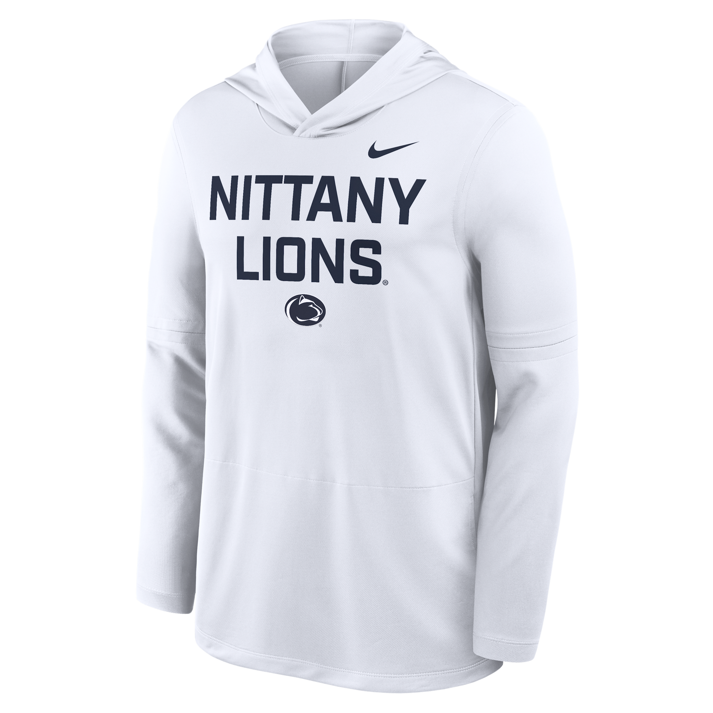 Nike White Penn State Nittany Lions 2025 Sideline Performance Long Sleeve Hoodie T-shirt In Gray