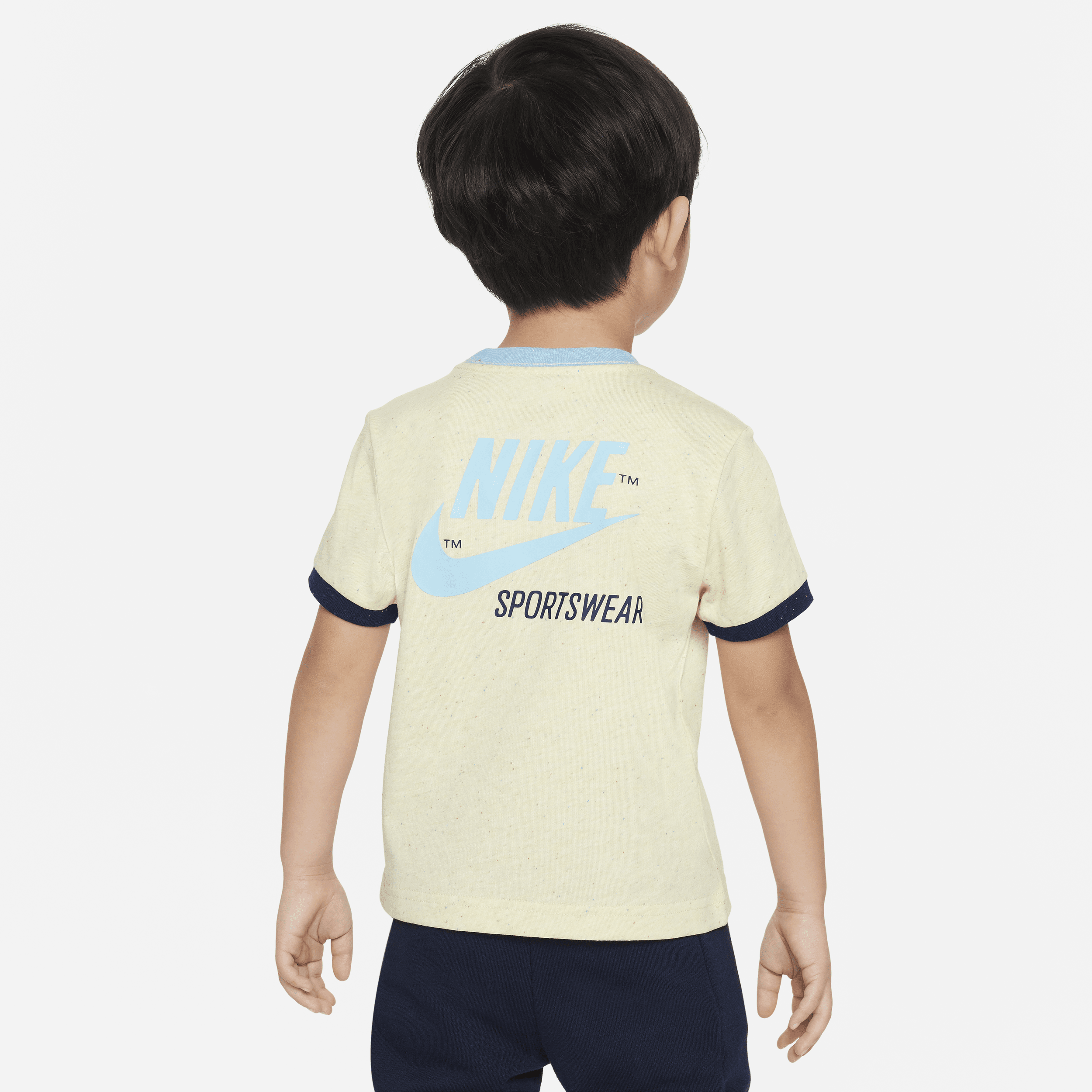 Nike Babies' Sportswear Toddler Graphic Ringer T-shirt In Yellow