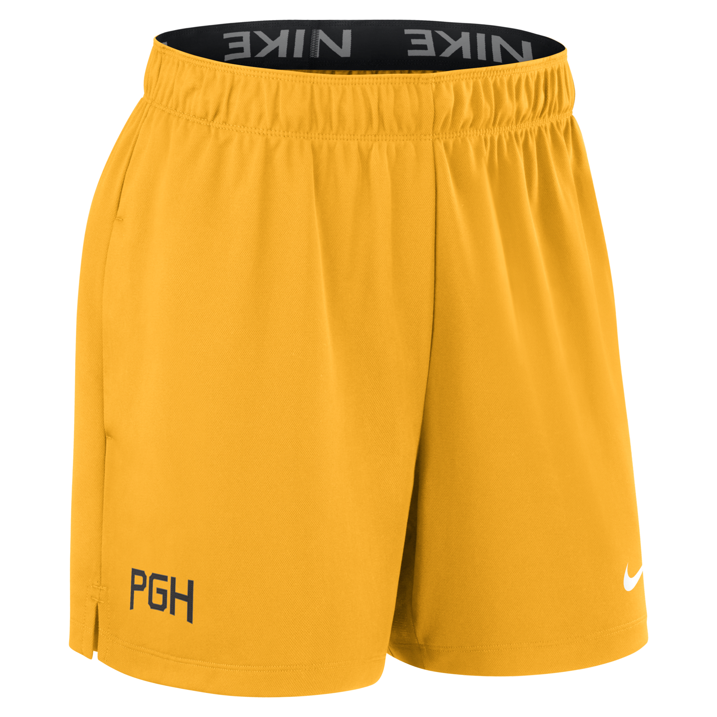 Nike Gold Pittsburgh Pirates Authentic Collection City Connect Practice Performance Shorts In Yellow