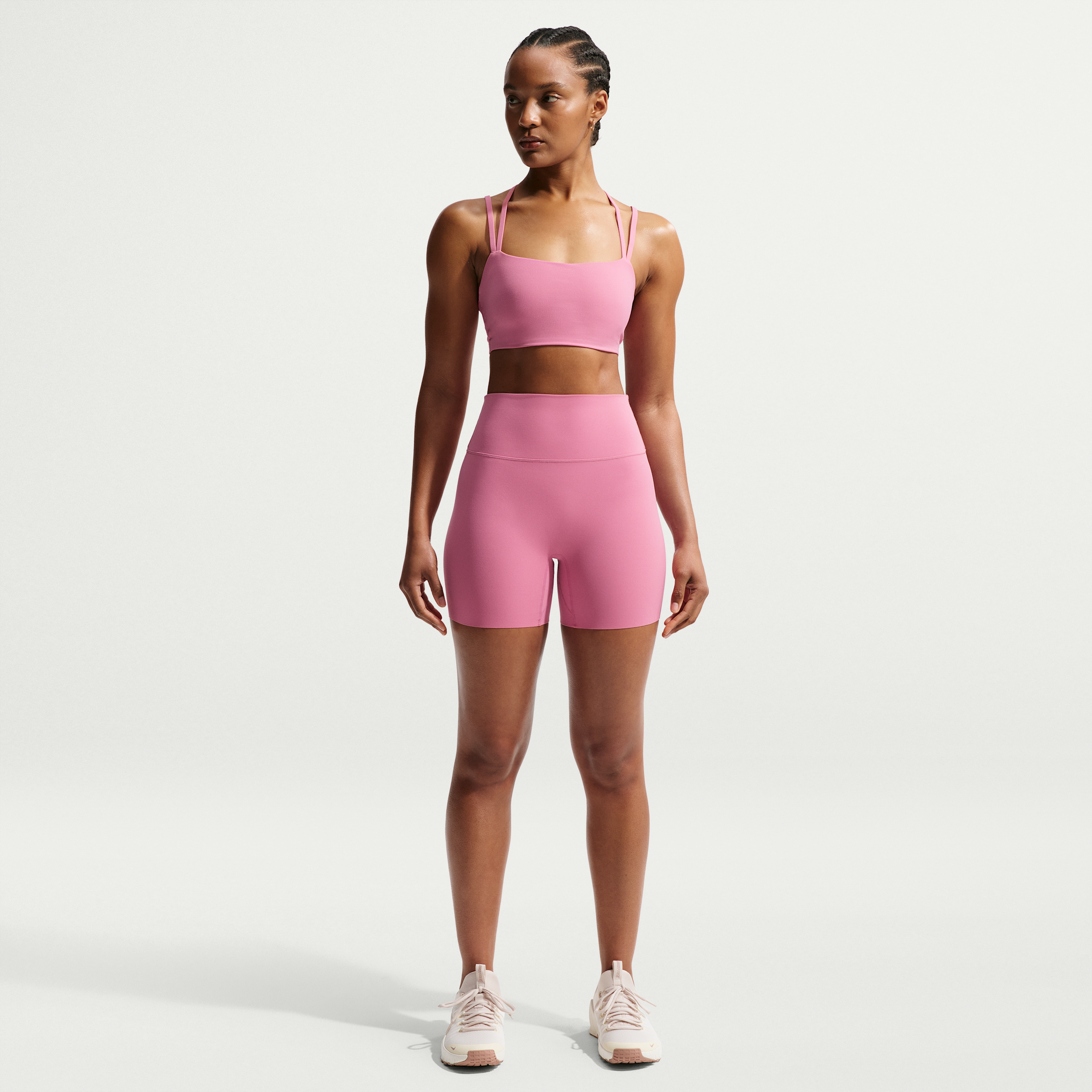 Nike Women's Zenvy High-Waisted 5" Biker Shorts in Pink | II5209-641