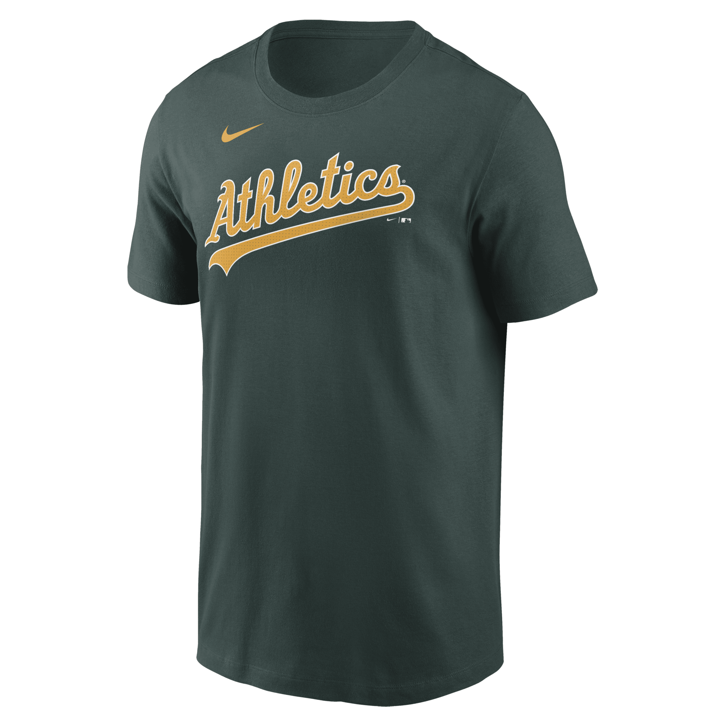 Shop Nike Oakland Athletics Fuse Wordmark  Men's Mlb T-shirt In Green